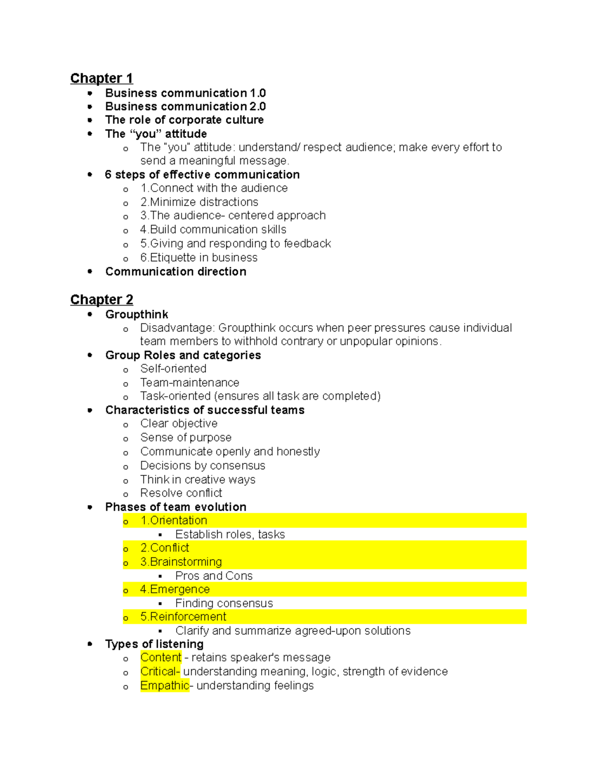 Business Com Study Guide - Chapter 1 Business Communication 1 Business ...