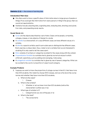 Ch 4 Notes Part 2 And Ch 5 Notes - MAT 221 - Studocu
