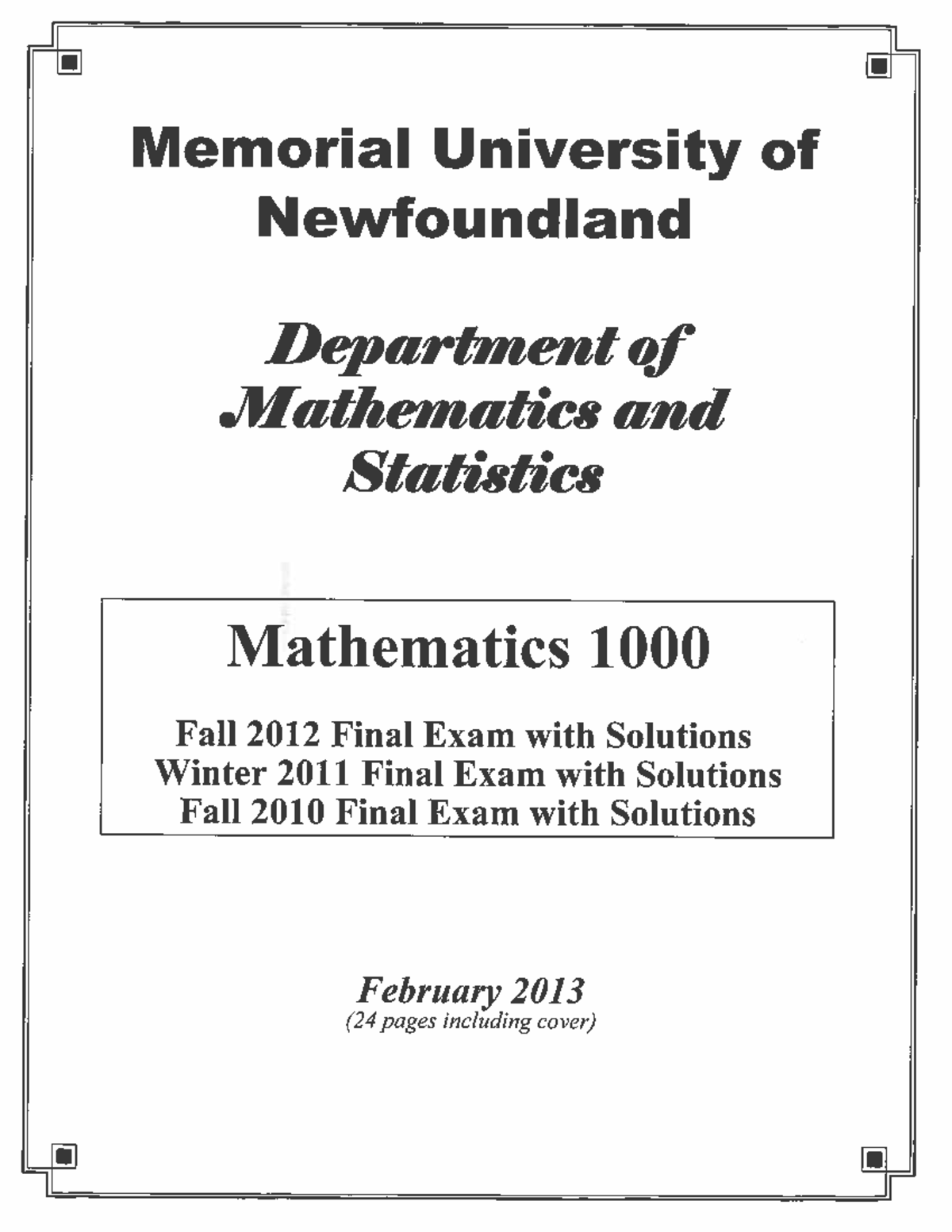 M1000 - practice exam - MATH1000U - Studocu
