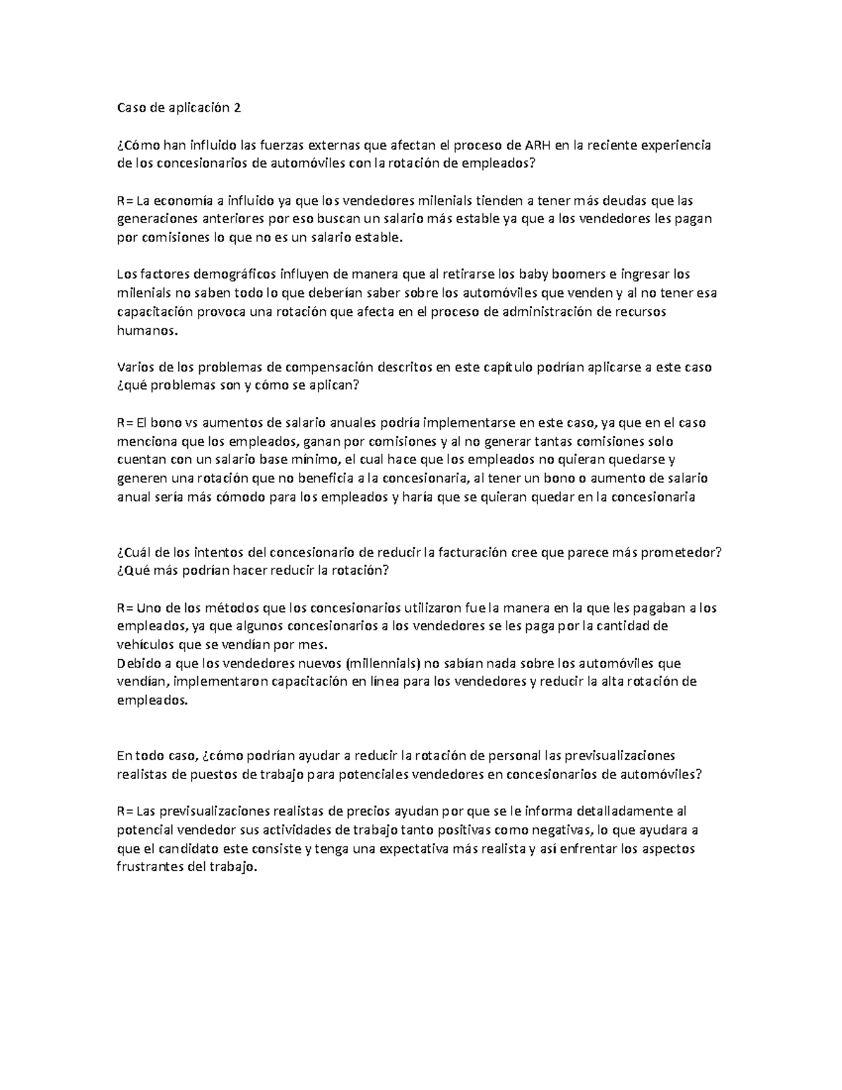 Caso De Aplicacion 2 Trabajo De Administración Caso De Aplicación Caso De Aplicación 2 ¿cómo 4535