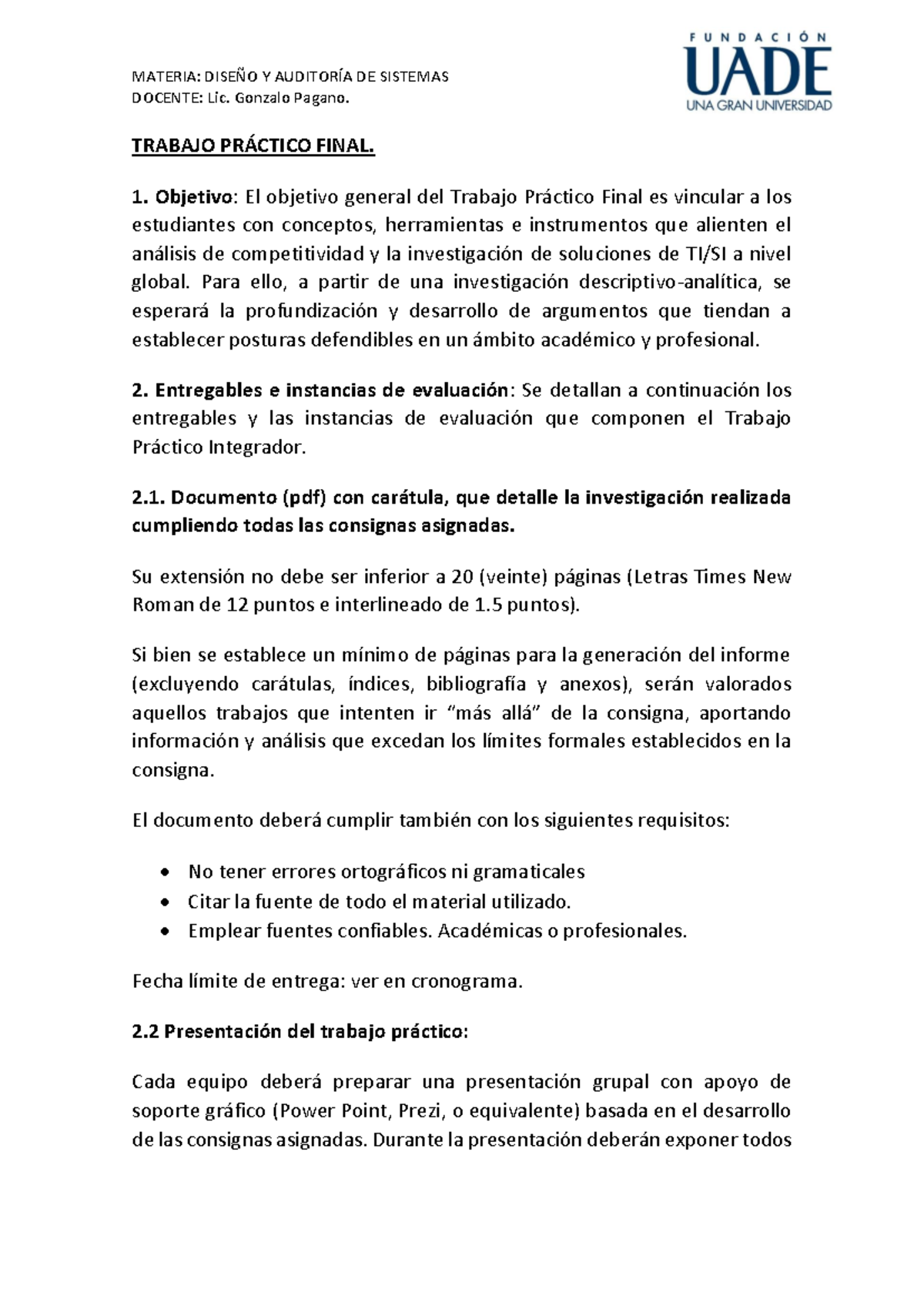 TPO - DASI 2C 2023 - tpihiu - DOCENTE: Lic. Gonzalo Pagano. TRABAJO ...