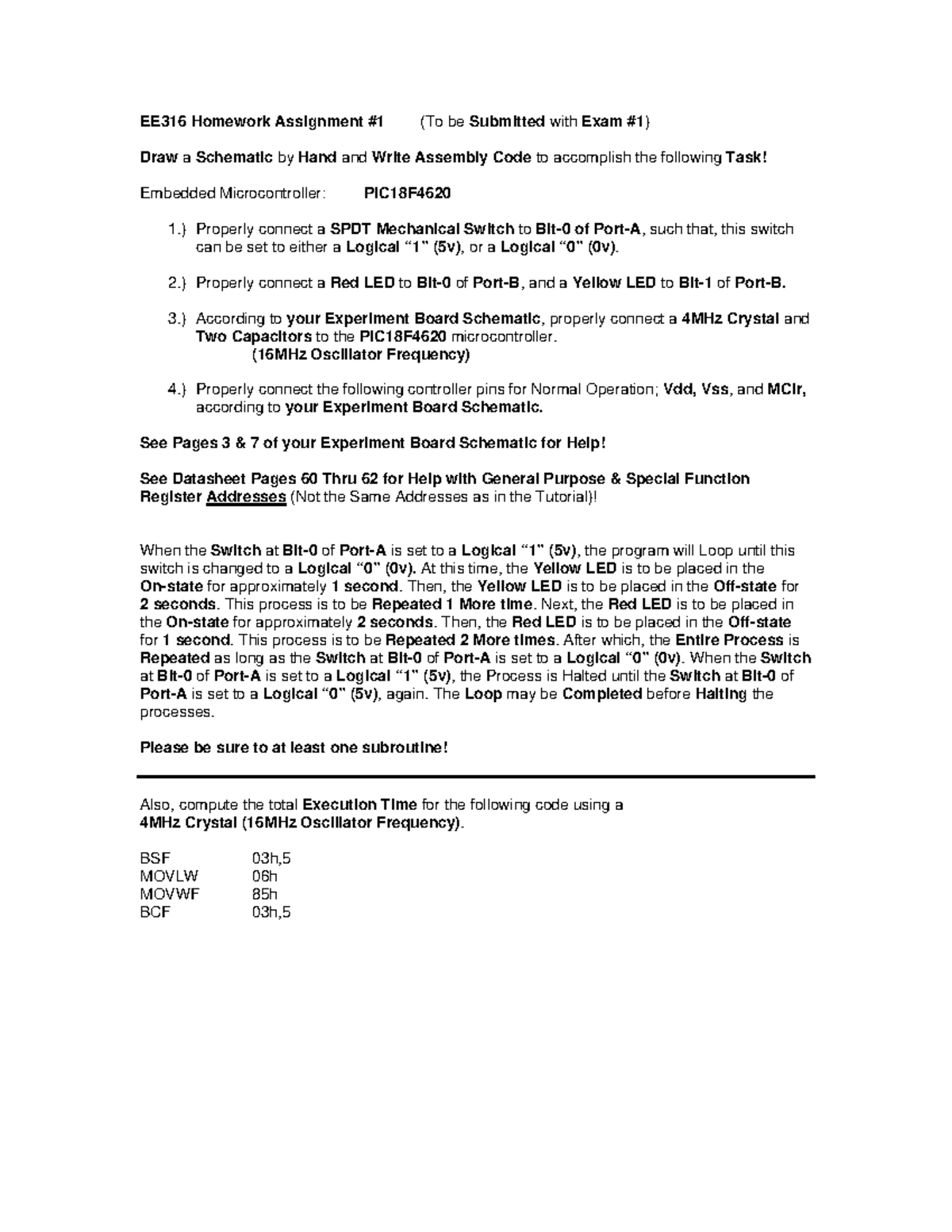 homework assignment 1 switch realization answers