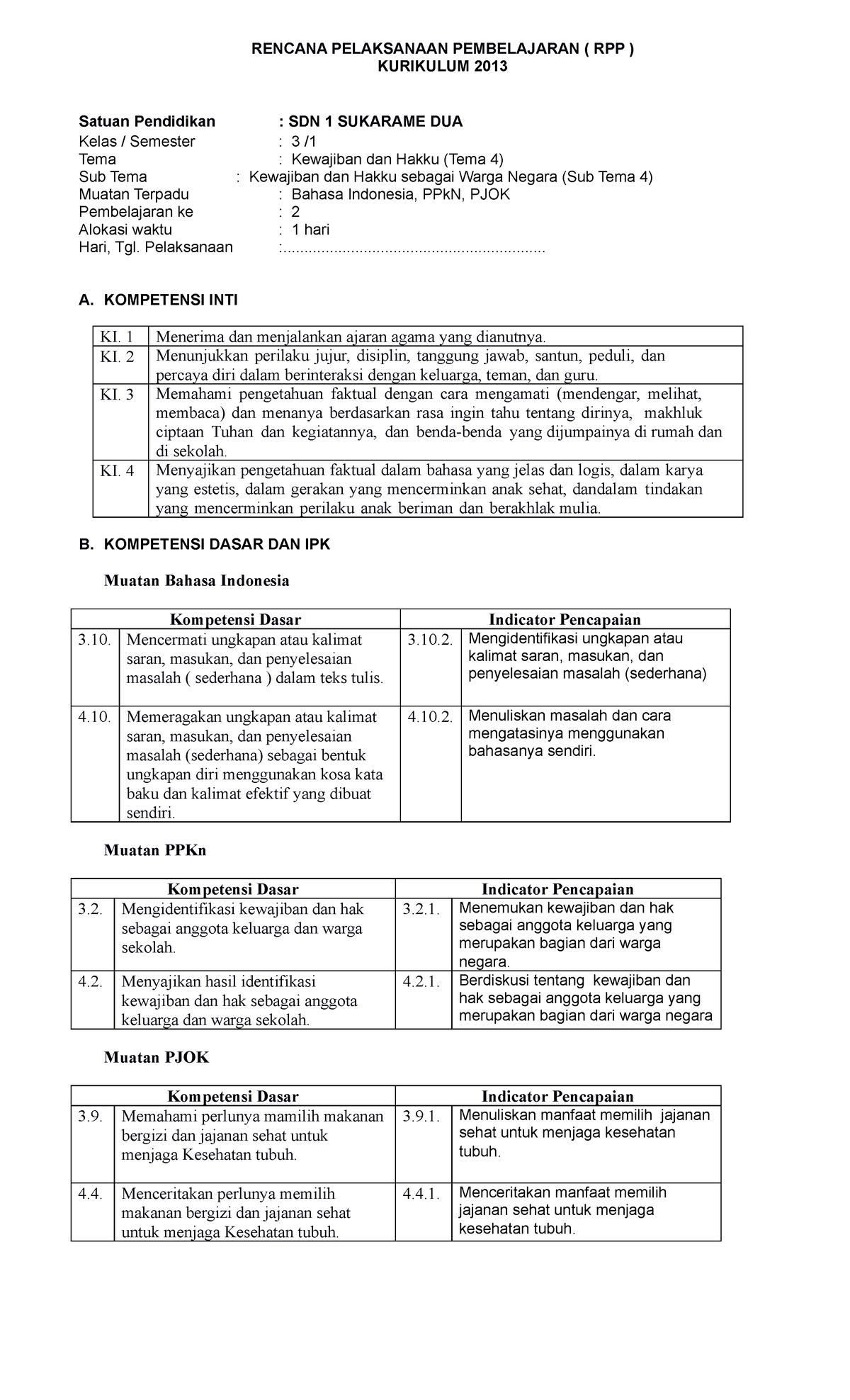 3.4.4.2 - RPP Revisi 2020 - RENCANA PELAKSANAAN PEMBELAJARAN ( RPP ...