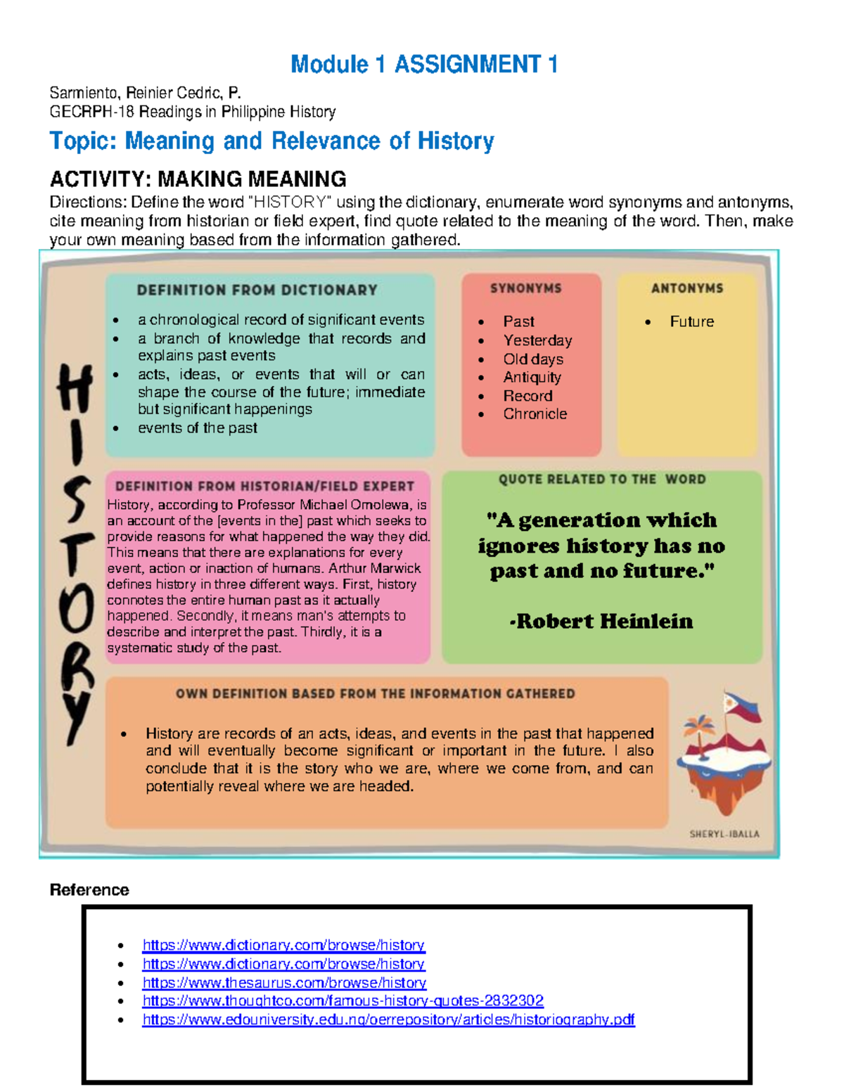 Module 1 Assignment 1 Philippine History Module 1 Assignment 1 Module 1 Assignment 1 Philippine History Module 1 Assignment 1