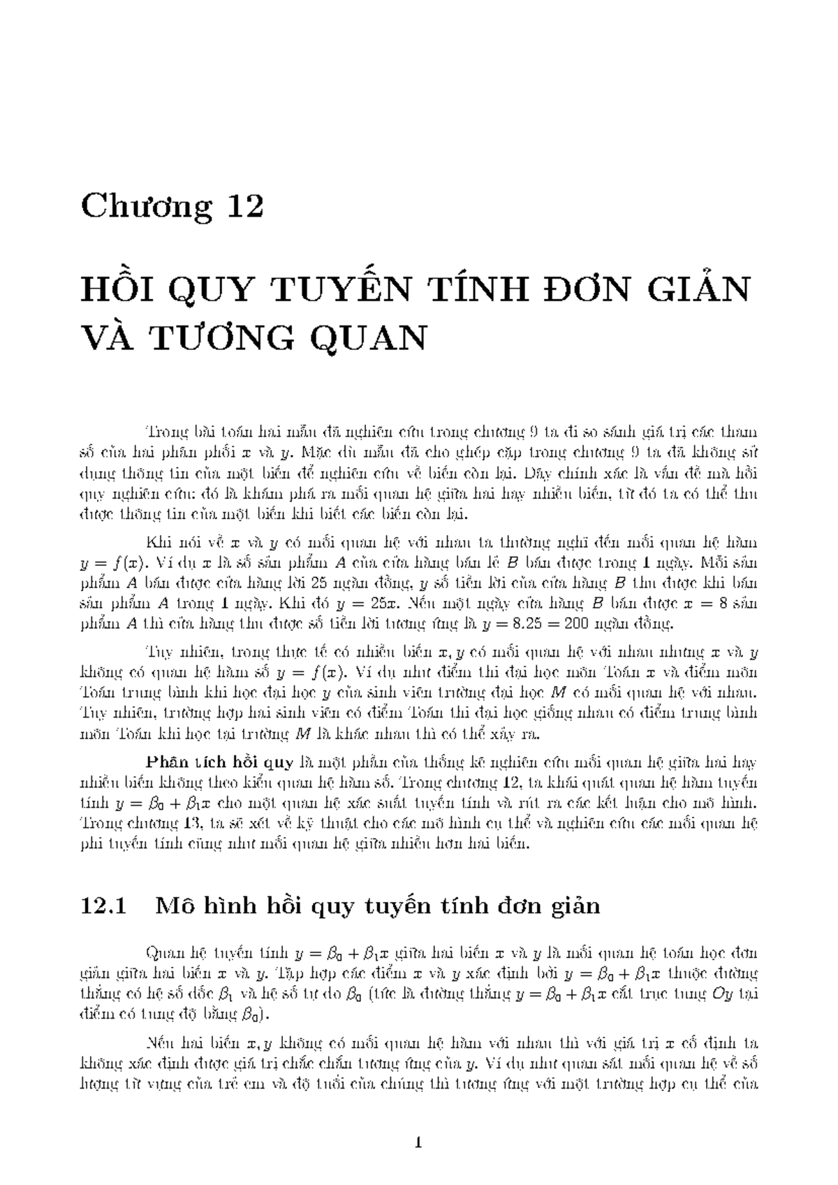 Chương 10 - Hi3hk - Ch÷ìng 12 HÇI QUY TUY N T NH ÌN GI N V T×ÌNG QUAN ...