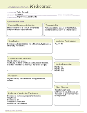 Lidocaine - Med sheet - ACTIVE LEARNING TEMPLATES Medication STUDENT ...