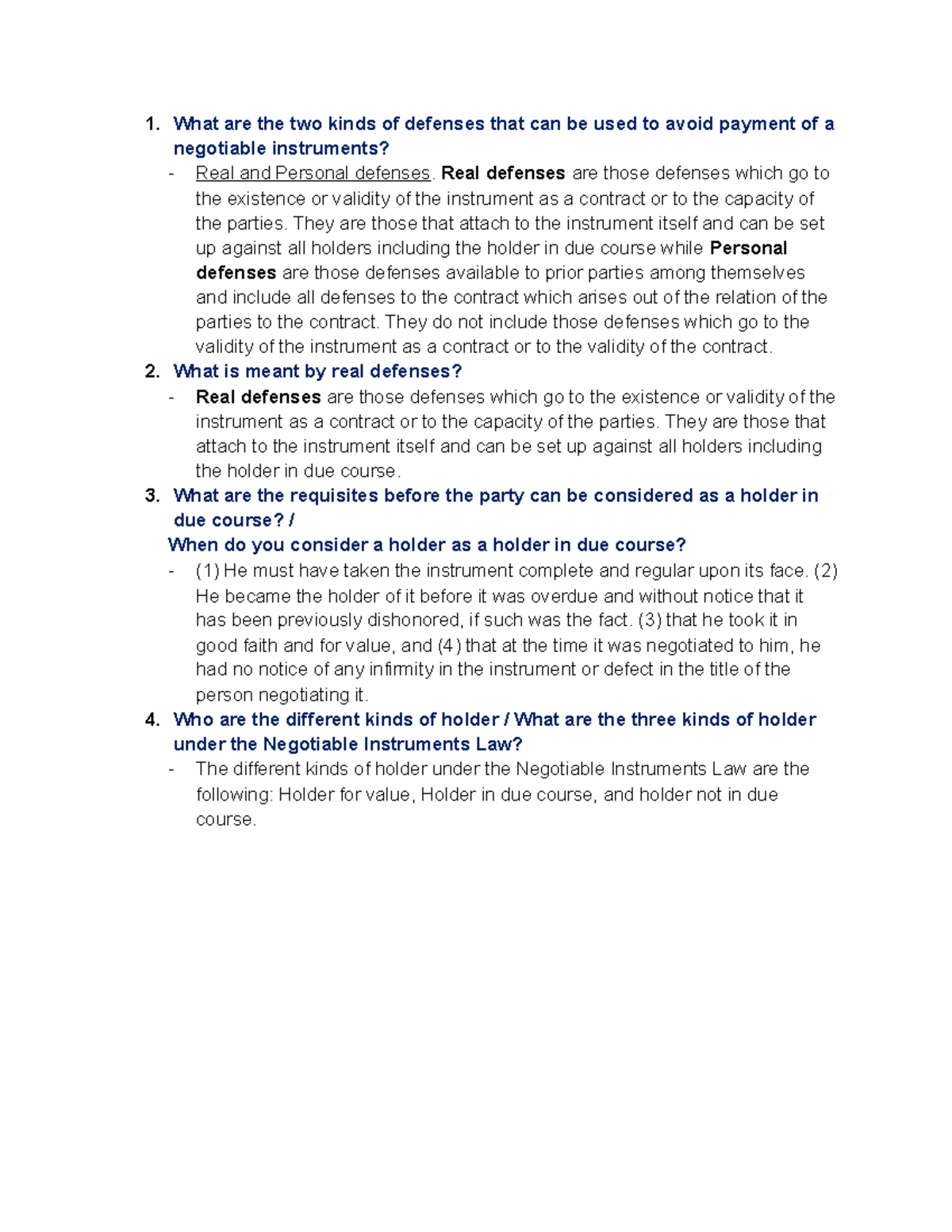 Regulatory Framework and Legal Issues in Business 1. What are the two