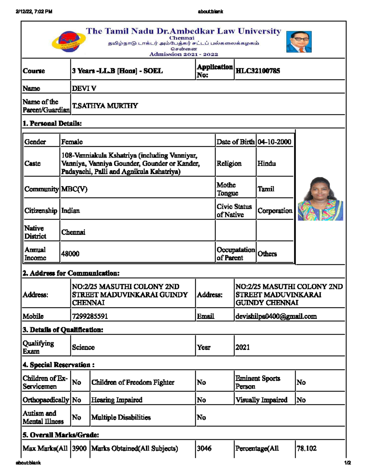 Application form for law - Constitutional Law - Studocu