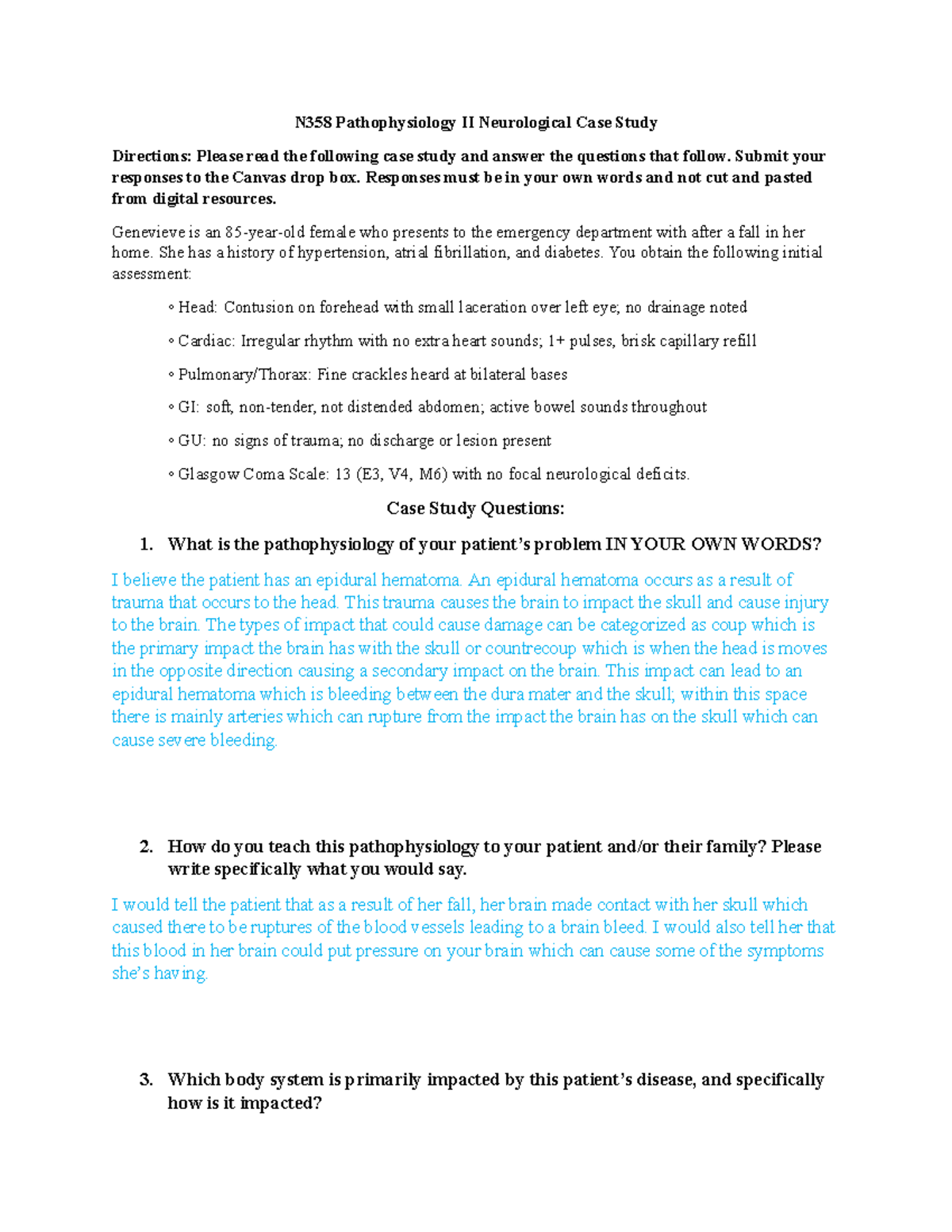 neurology patient case study