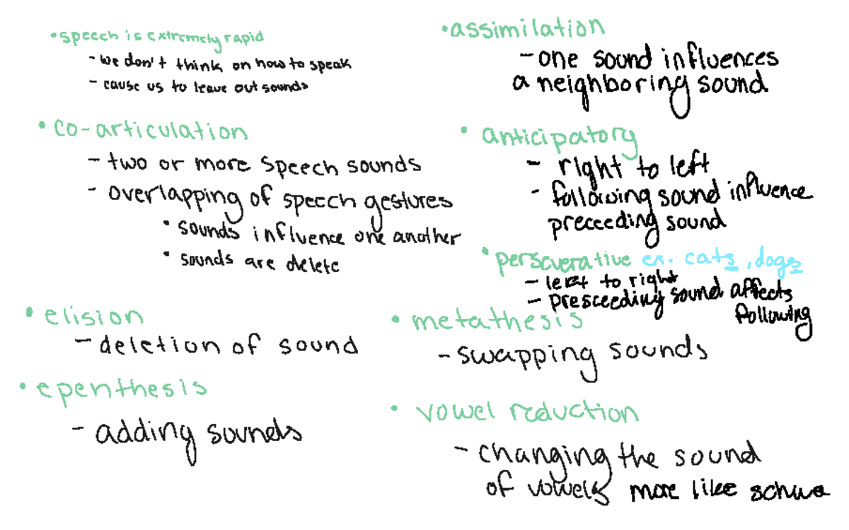 CD 244 Chapter 7 - · assimilation ·speech is extremely rapid We don't ...