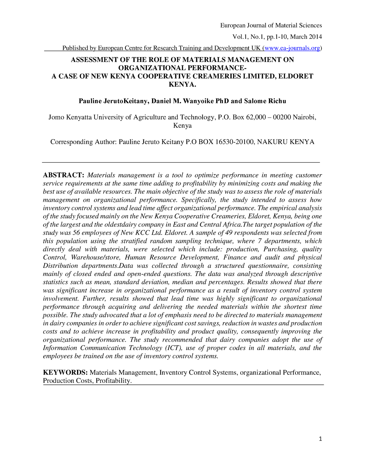 assessment-of-the-role-of-materials-management-on-organizational