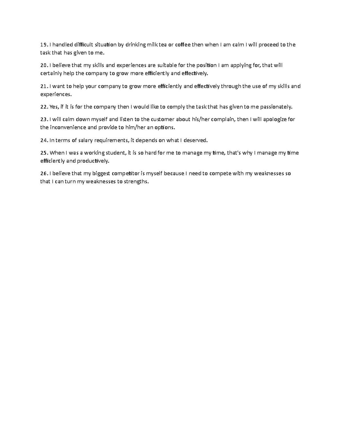 1926 My lecture notes. I handled difficult situation by drinking