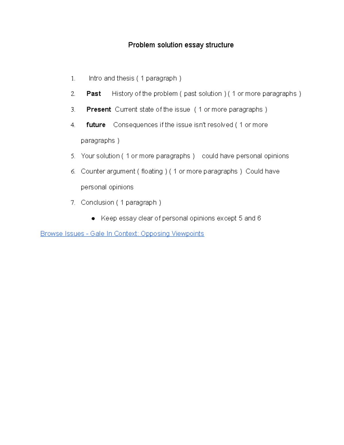 Structure Tips for Problem Solution Essay - Problem solution essay ...