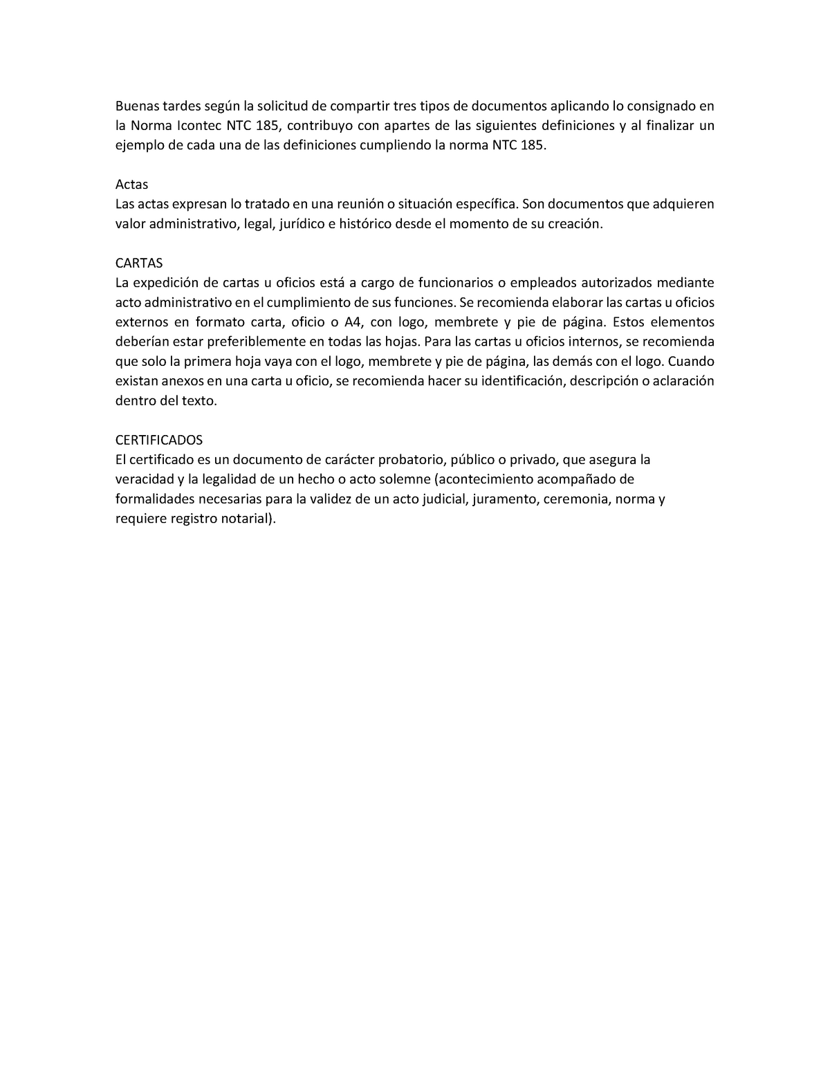 Tipos De Documentos Segun La Norma De Incontec 185 Ti 2225