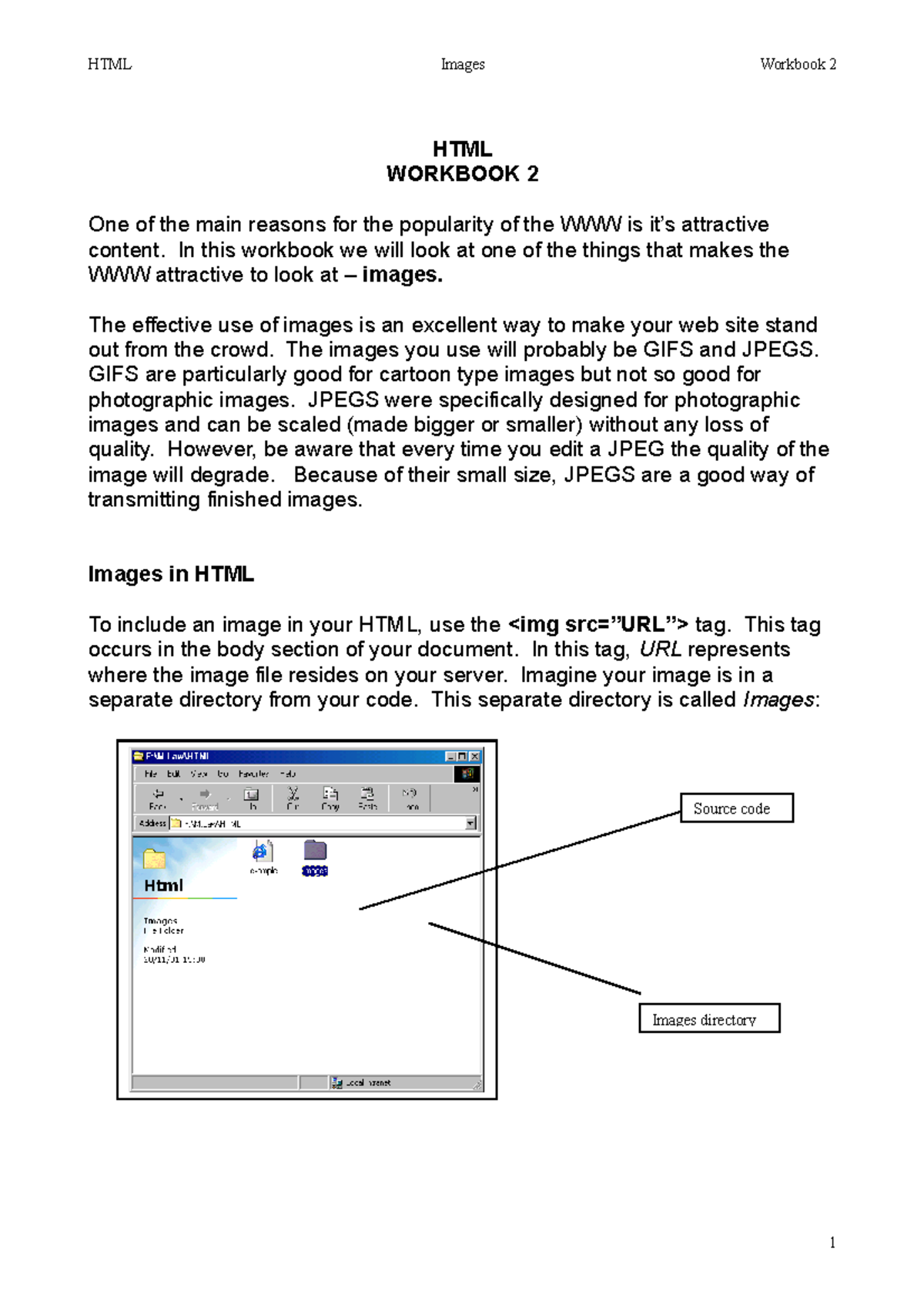 HTML Images Workbook 2 - Studocu