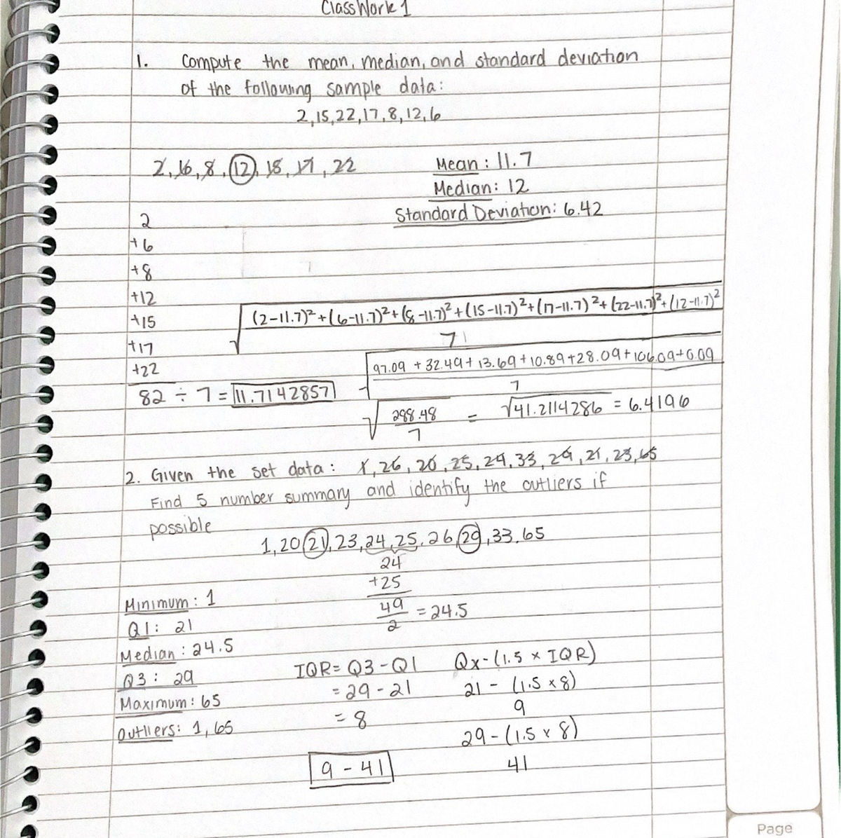 IMG 6225 - stat 213 classwork 1 - STAT 213 - Studocu