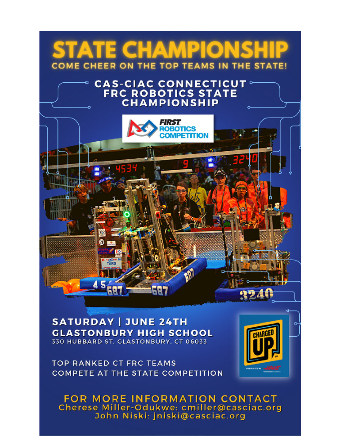 State Robotics Championship packet 2023 CAS/CIAC State FRC Robotics