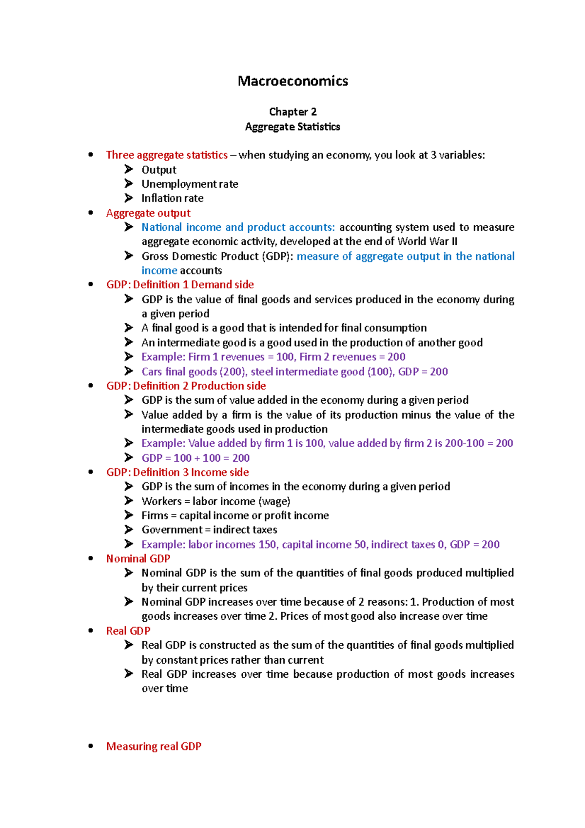 Macroeconomics - Useful notes - Macroeconomics Chapter 2 Aggregate ...