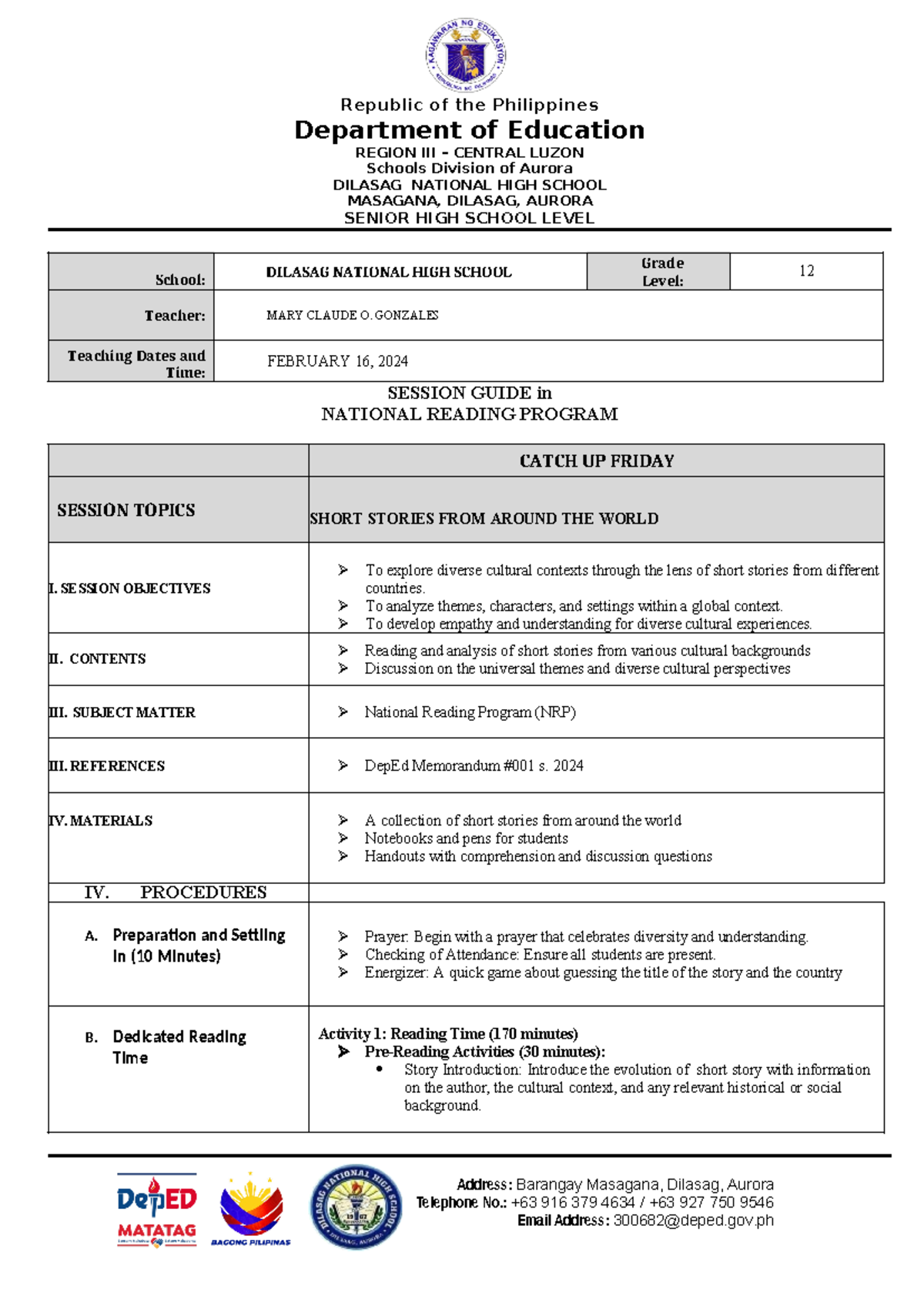 Session Guide feb 16 - Department of Education REGION III – CENTRAL ...