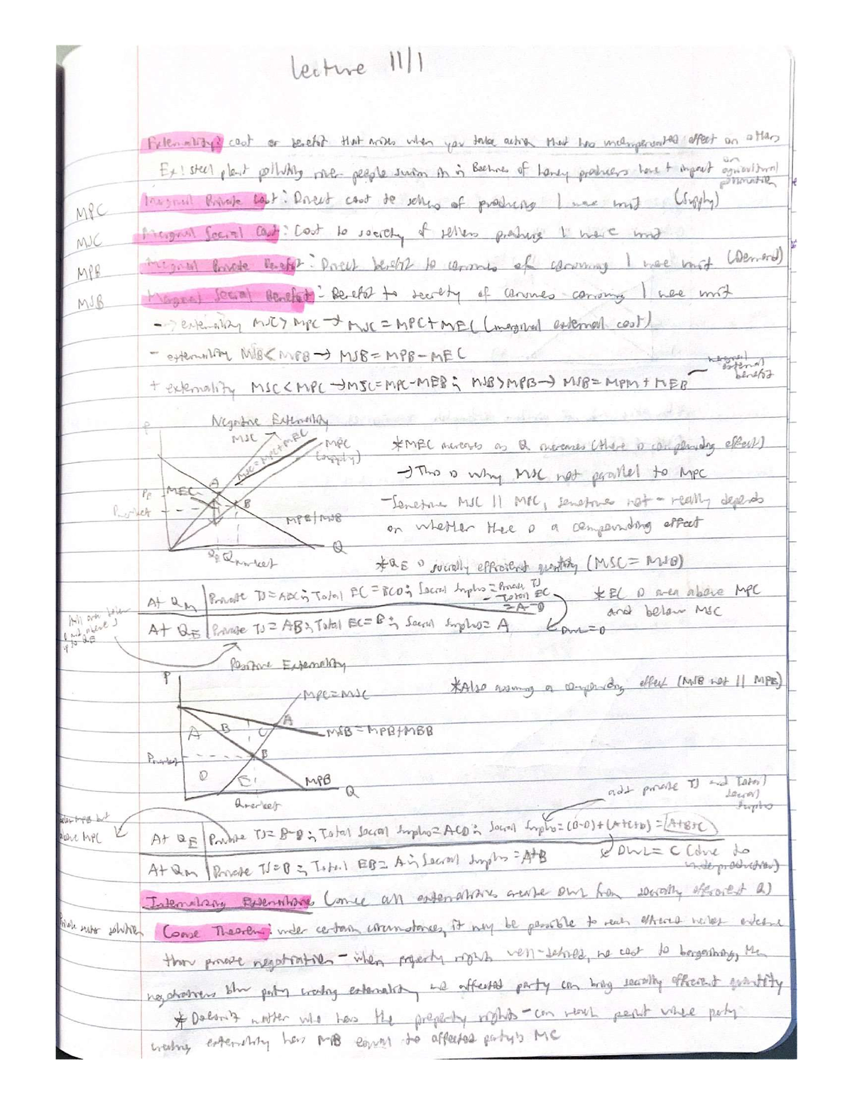 ECON 001 November 1 Lecture Notes - ECON 001 - Studocu