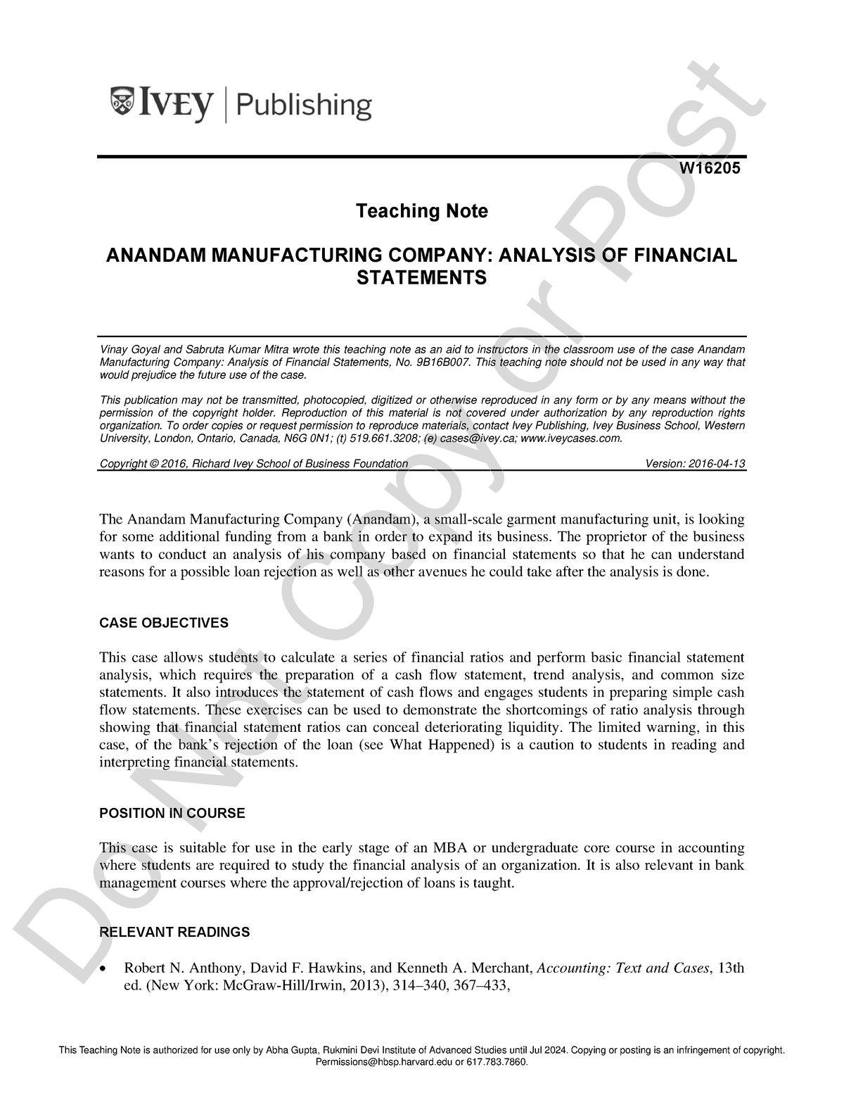 case study of a company relating to financial reporting