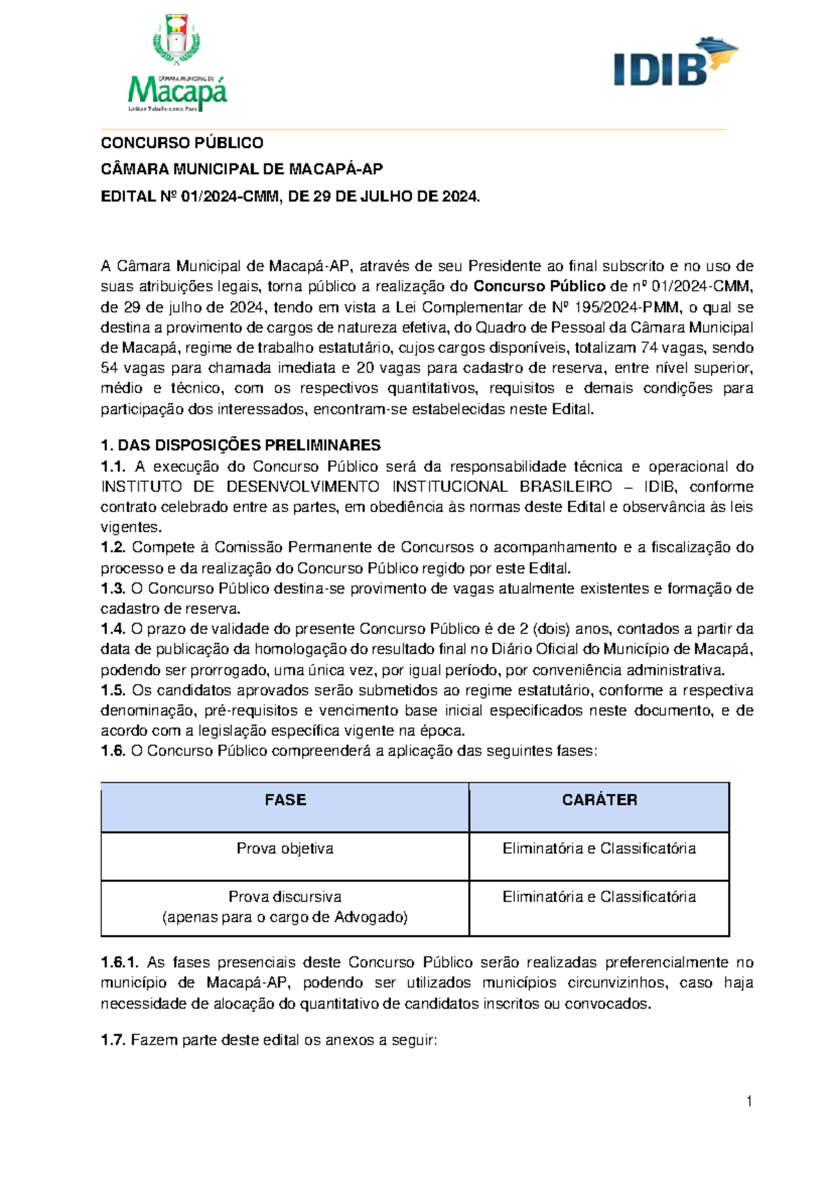 Edital Camara Municipal DE Macapá - CONCURSO PÚBLICO CÂMARA MUNICIPAL ...