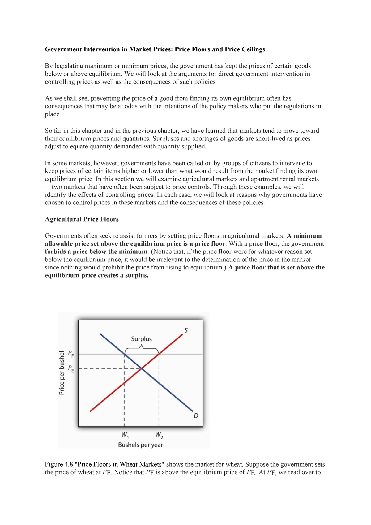 Price Floor Ceiling Me Summary Intermediate Macroeconomics