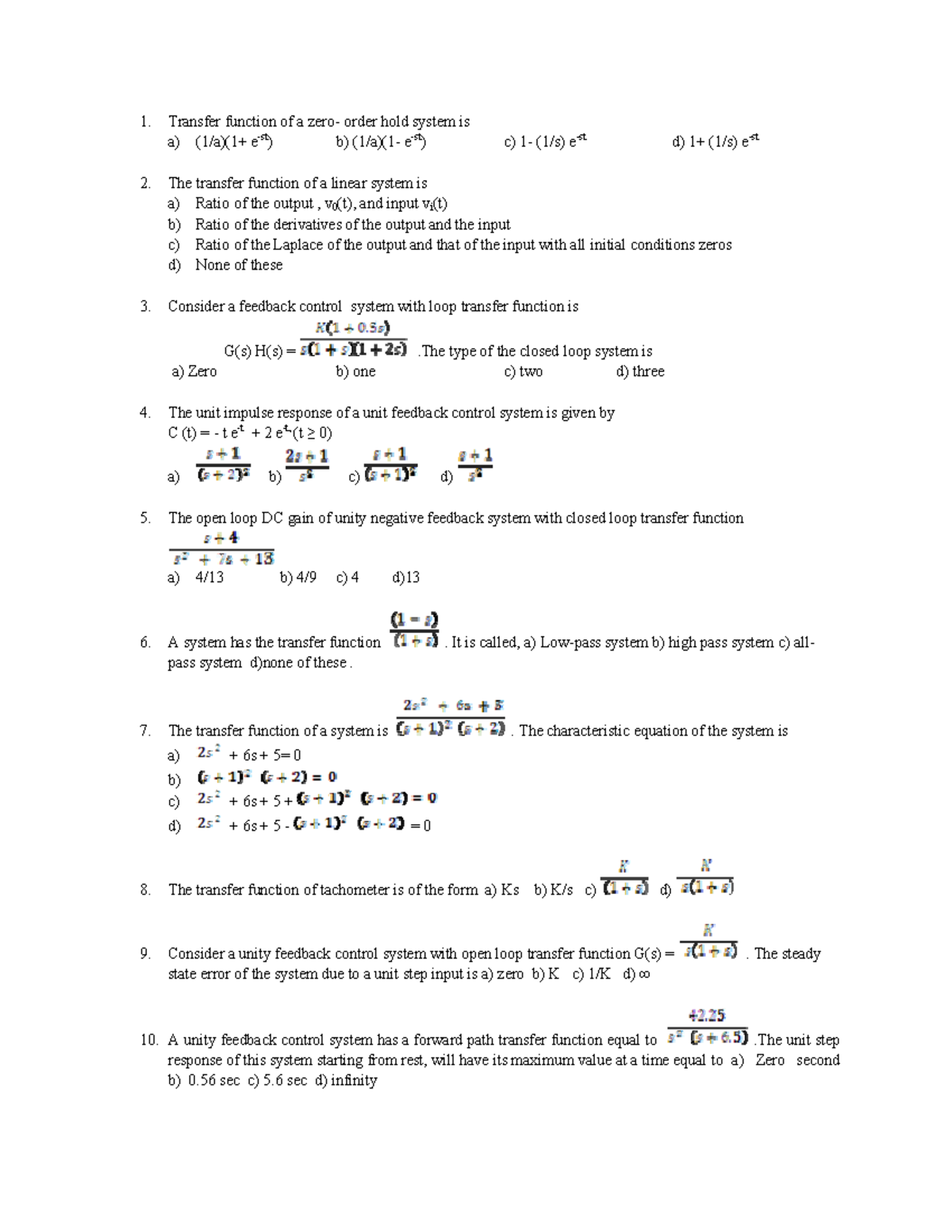 control-systems-cccc-transfer-function-of-a-zero-order-hold-system