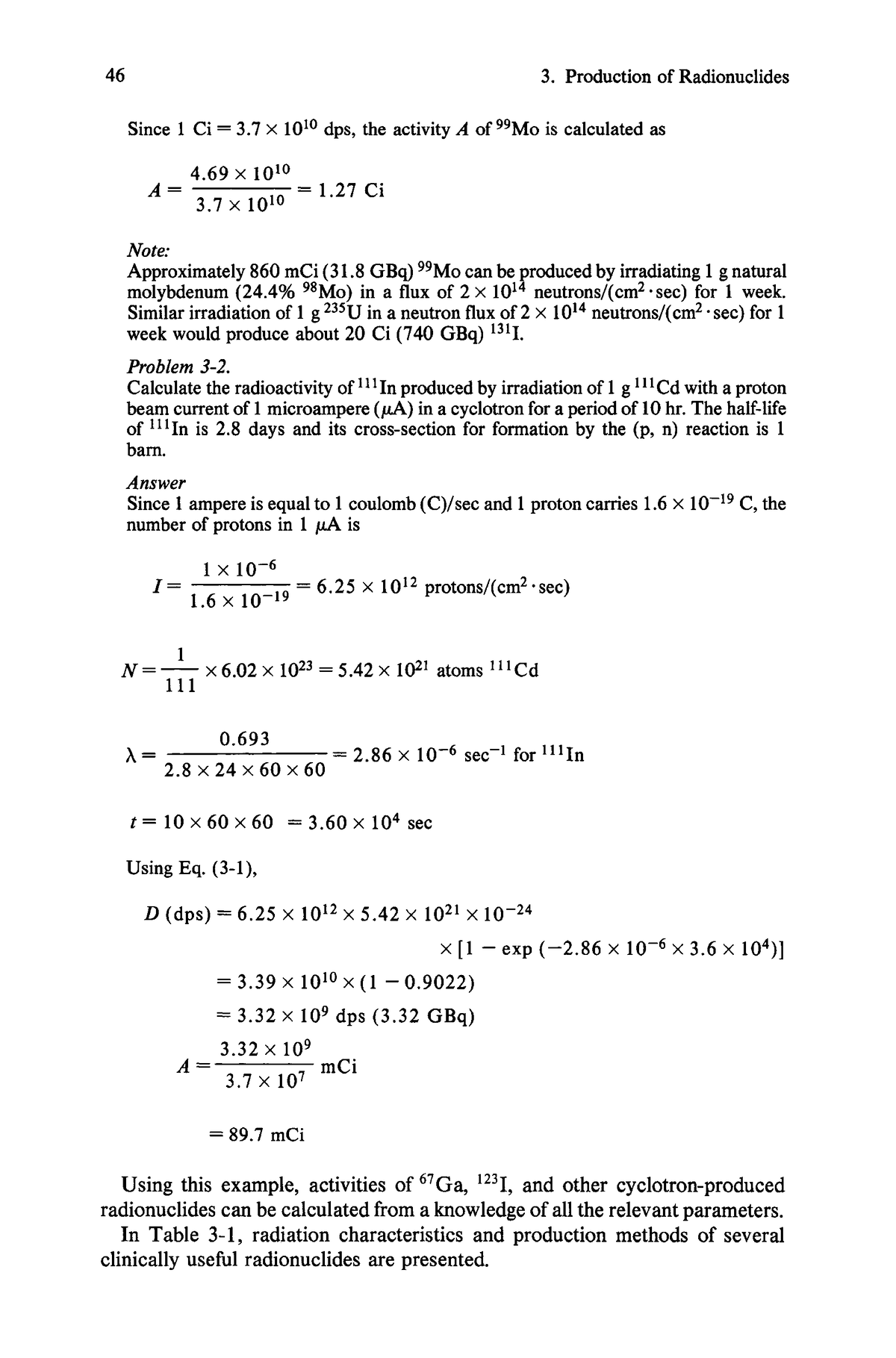 Fundamentals Of Nuclear Pharmacy-7 - 46 3. Production Of Radionuclides 