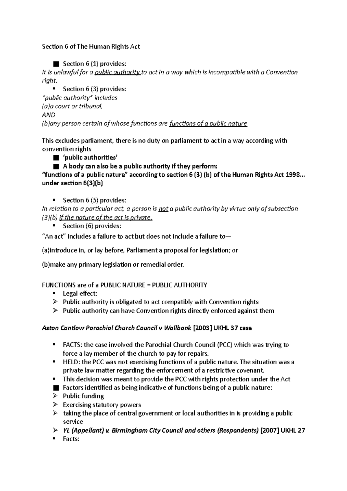 Three Core Principles Of The Human Rights Act