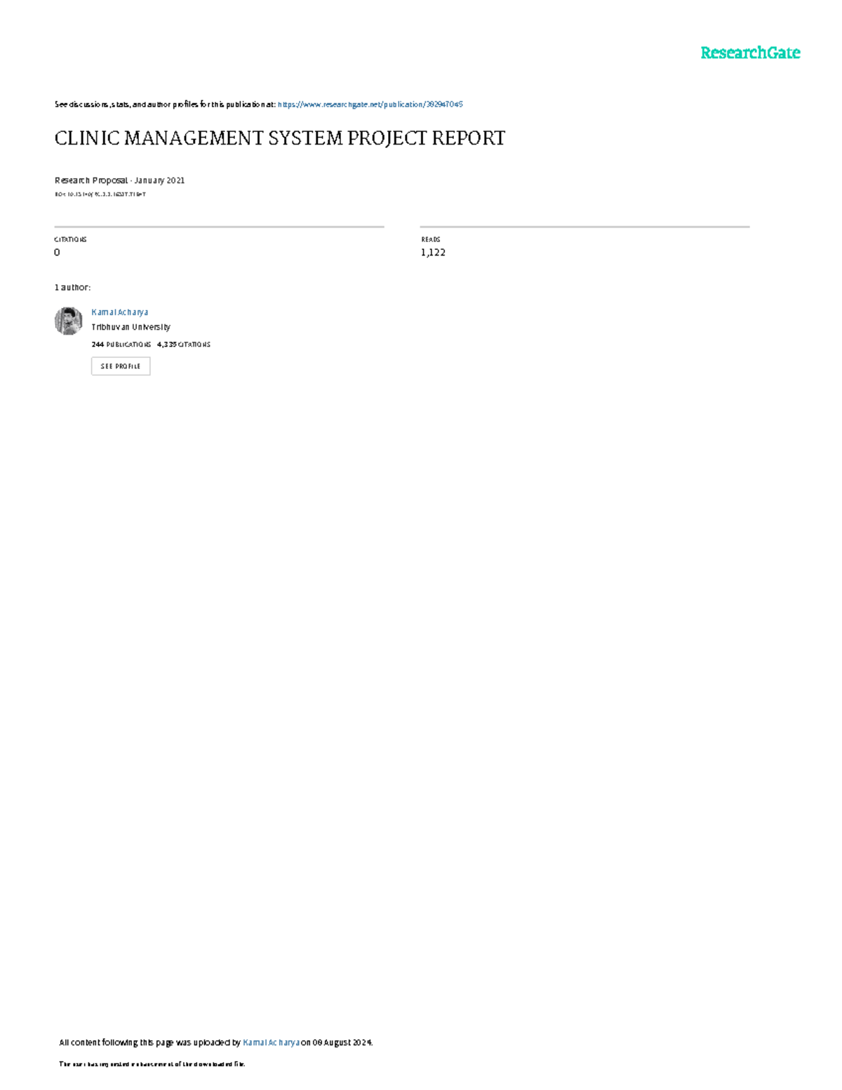 Clinicmanagementsystemproject - See discussions, stats, and author ...