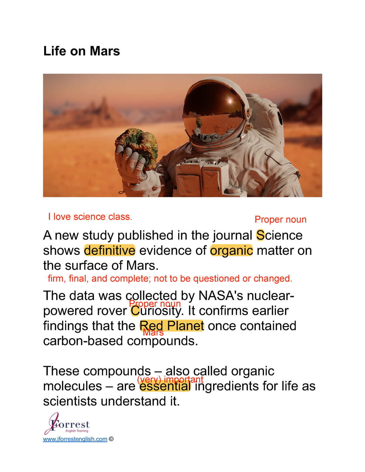 life on mars research essay