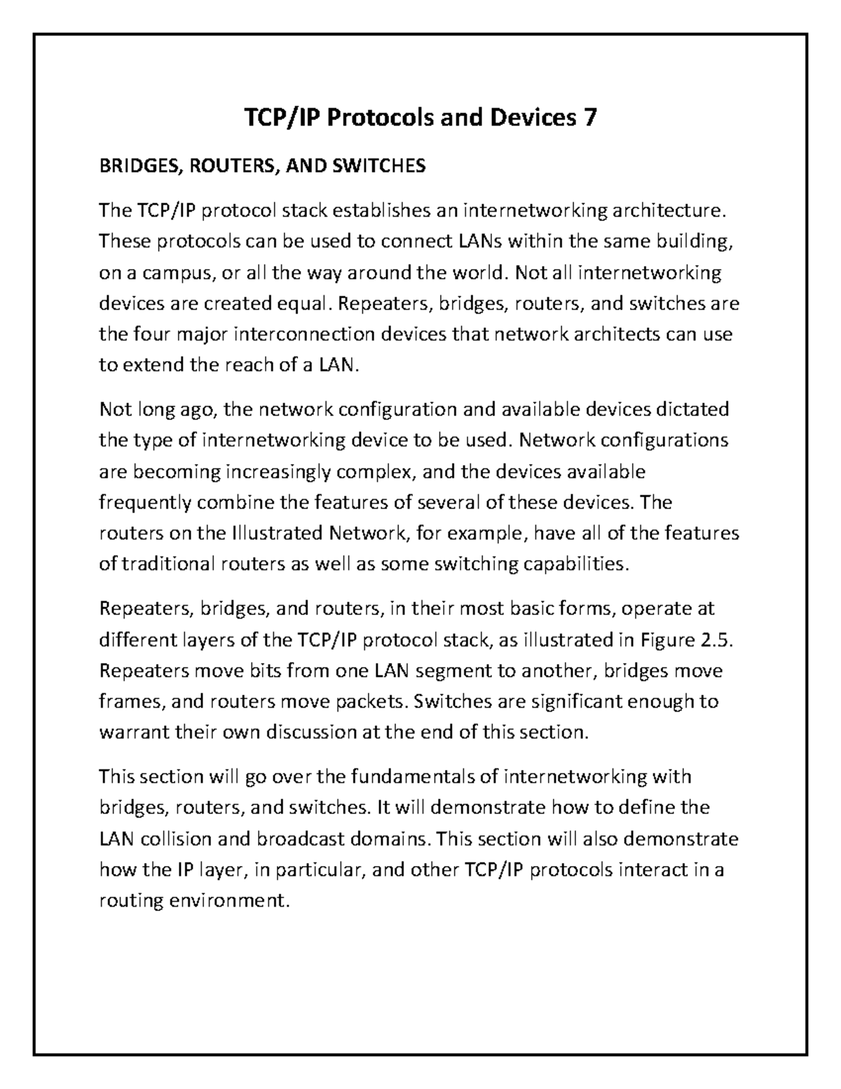 TCP 7 TCP TCP IP Protocols And Devices 7 BRIDGES ROUTERS AND tcp-7-tcp-tcp-ip-protocols-and-devices-7-bridges-routers-and