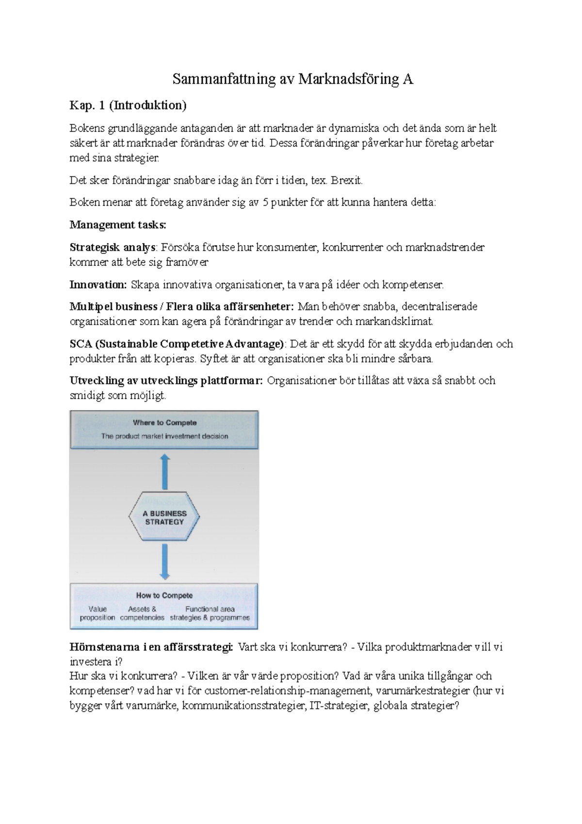Sammanfattning Av Markandsföring B - Sammanfattning Av Marknadsföring A ...