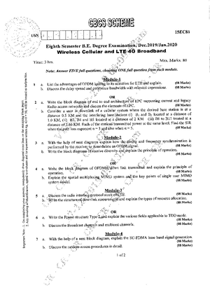 VTU Question Paper of 18EC81 Wireless and Cellular Communication Jan ...