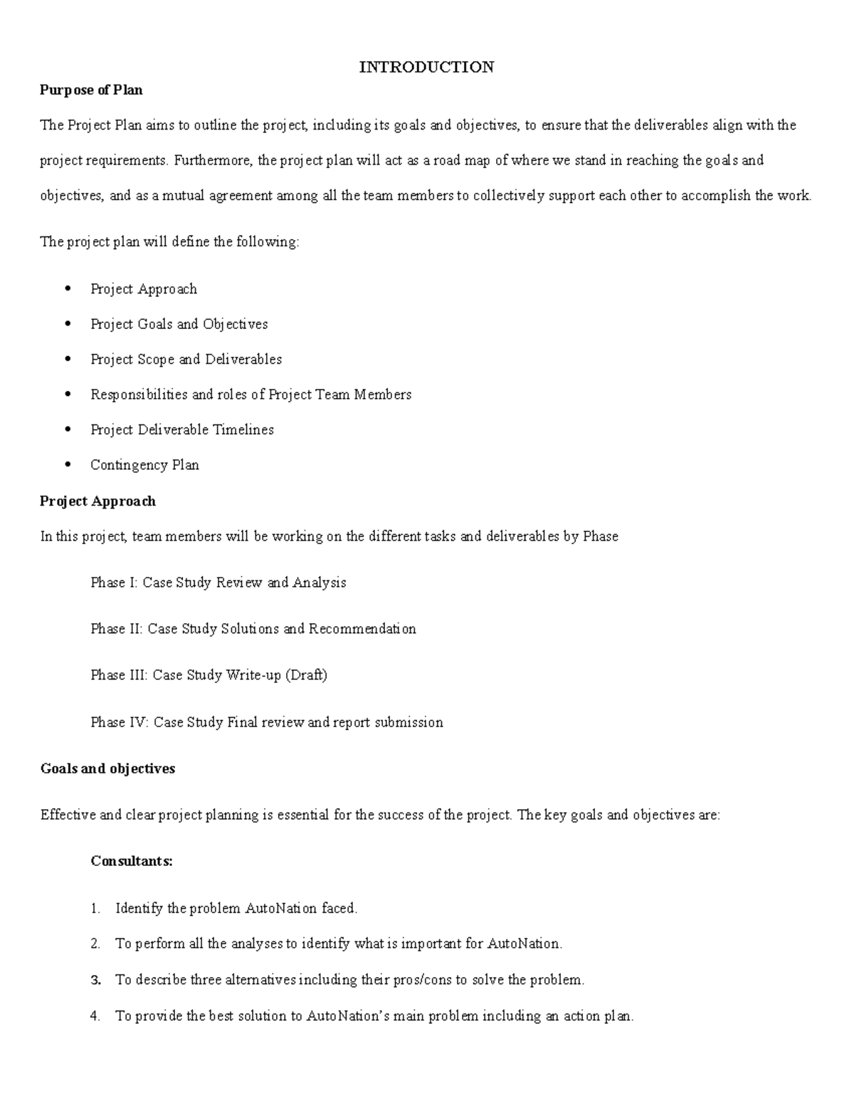 Introduction - INTRODUCTION Purpose of Plan The Project Plan aims to ...