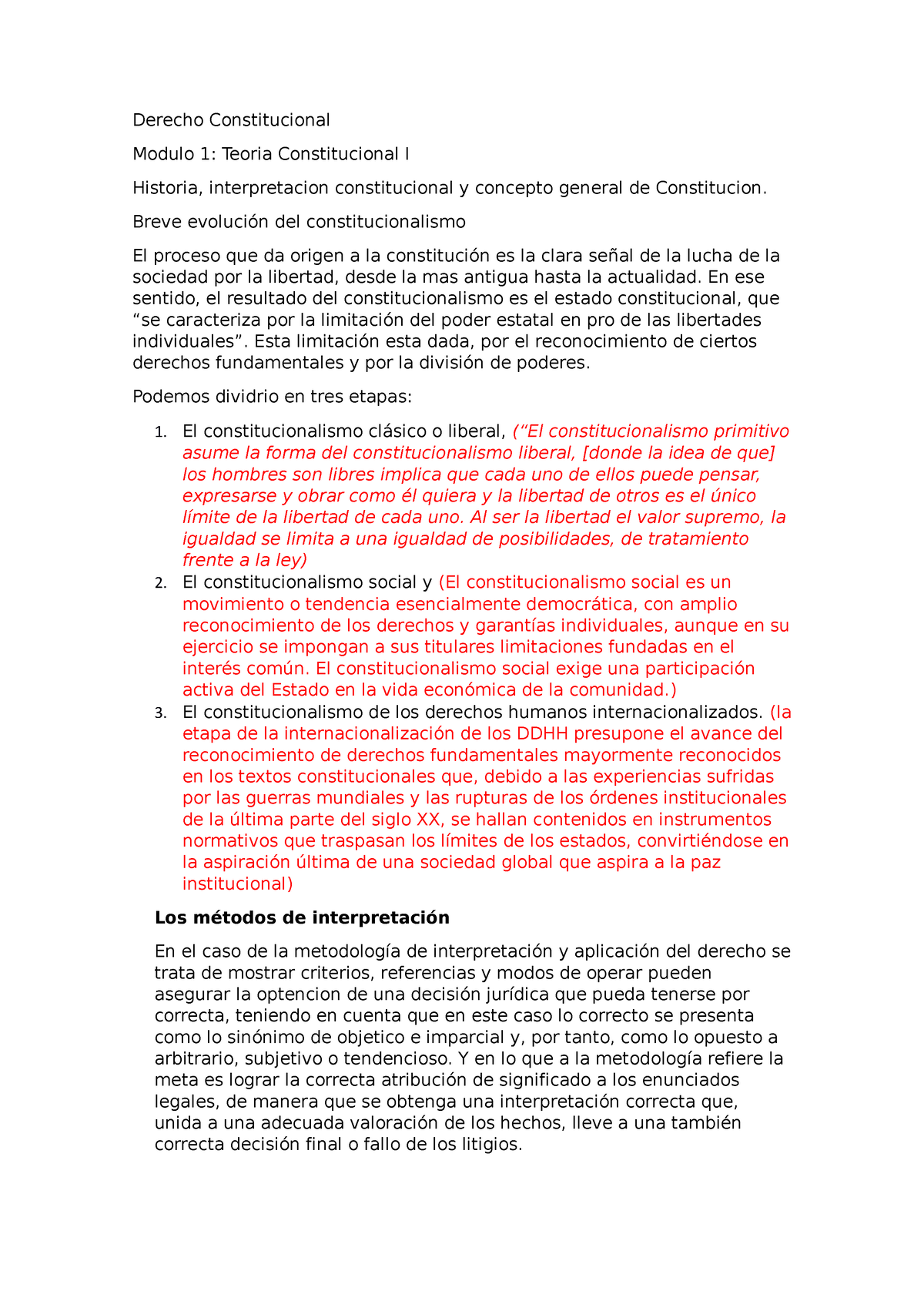 Derecho Constitucional Resumen - Derecho Constitucional Modulo 1 ...