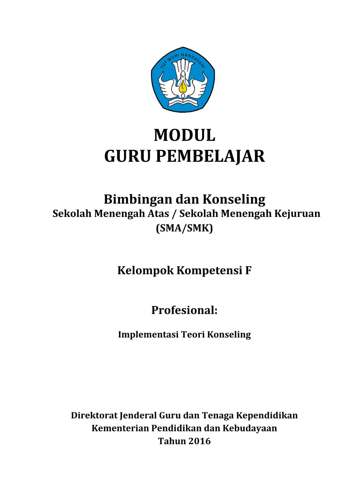 02. Modul BK SMA Profesional KK F - Final - PPPPTK Penjas Dan BK | I ...