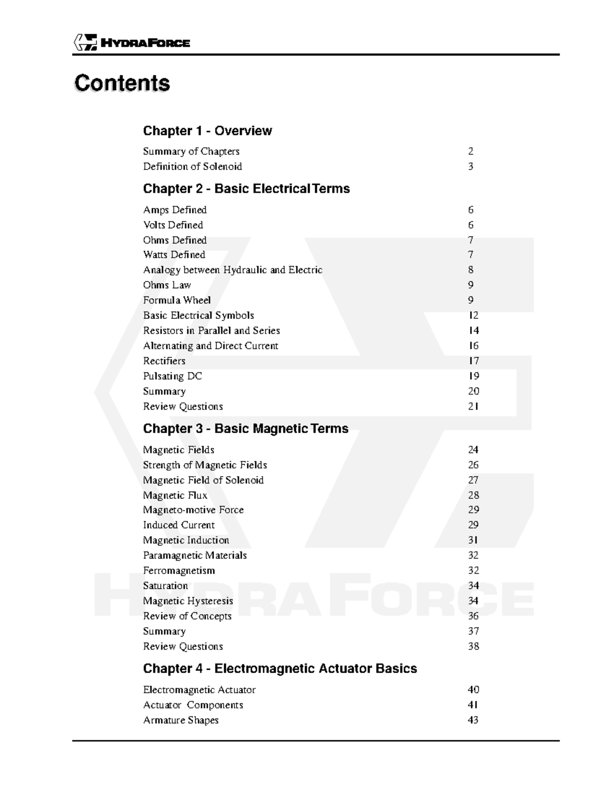 Solenoidtrainingmanual Contents Contents Summary of Chapters