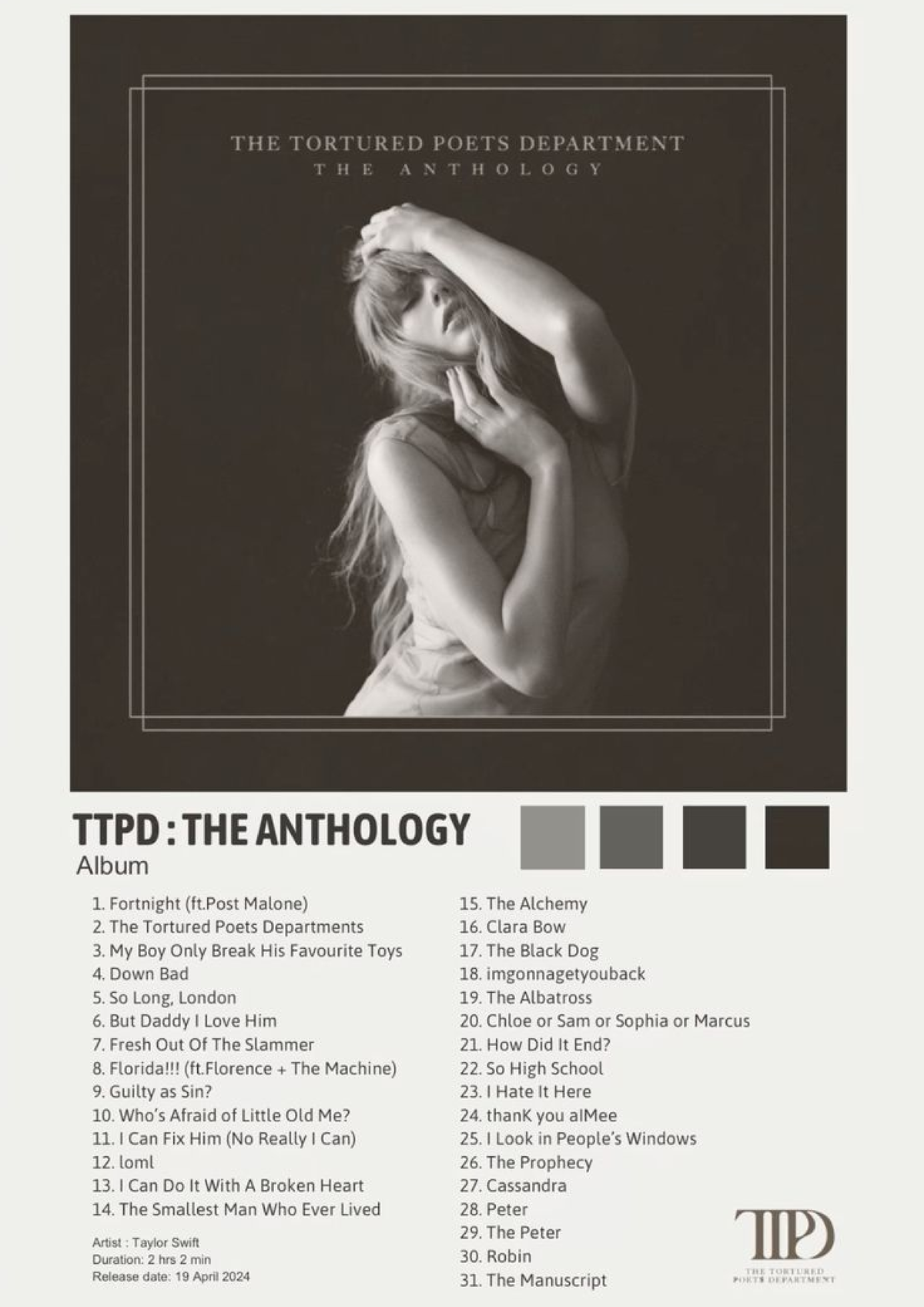 Taylor swift and olivia rodrigo posters - THE TORTURED POETS DEPARTMENT ...