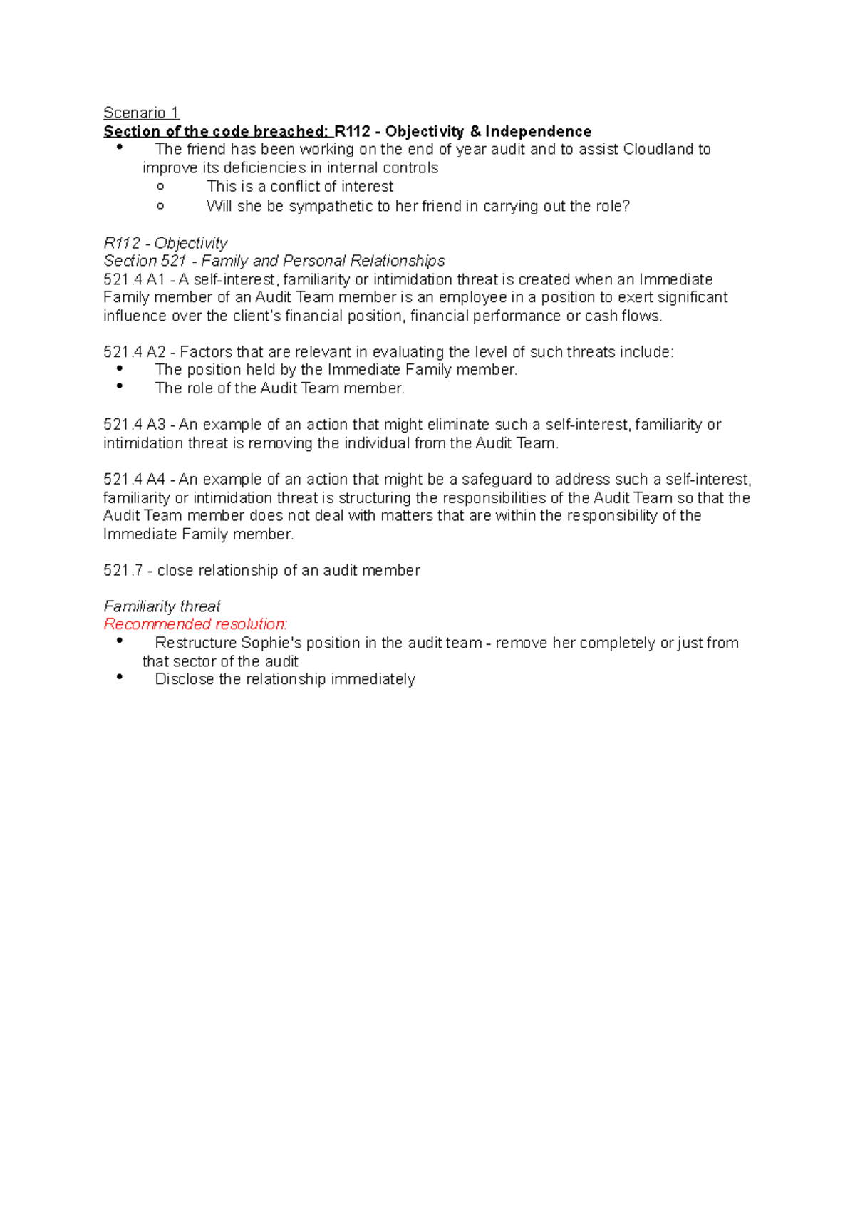Tutorial-2-Solutions - Scenario 1 Section of the code breached: R112 ...