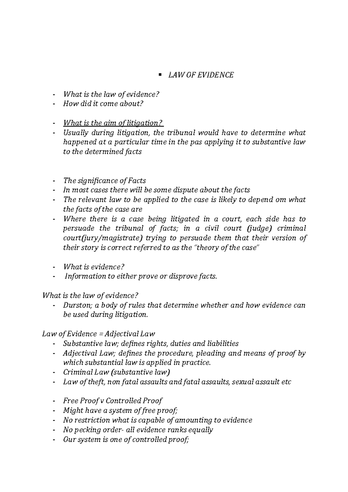 evidence-notes-law-of-evidence-what-is-the-law-of-evidence-how