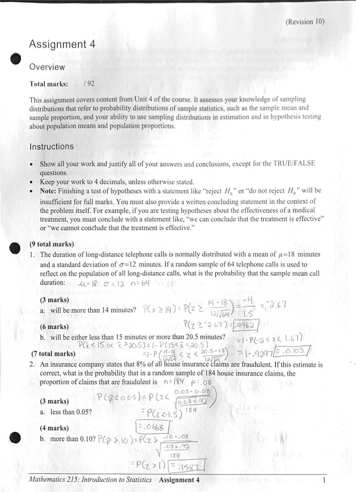 math 215 assignment 4 revision 10