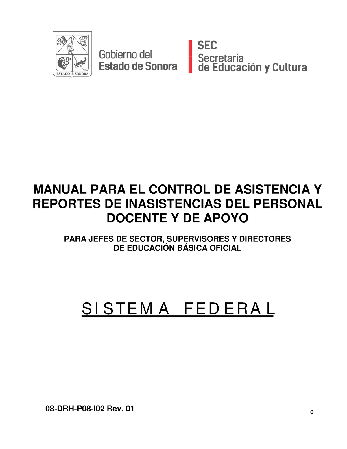 Manual Para El Control De Asistencia Federal - MANUAL PARA EL CONTROL ...