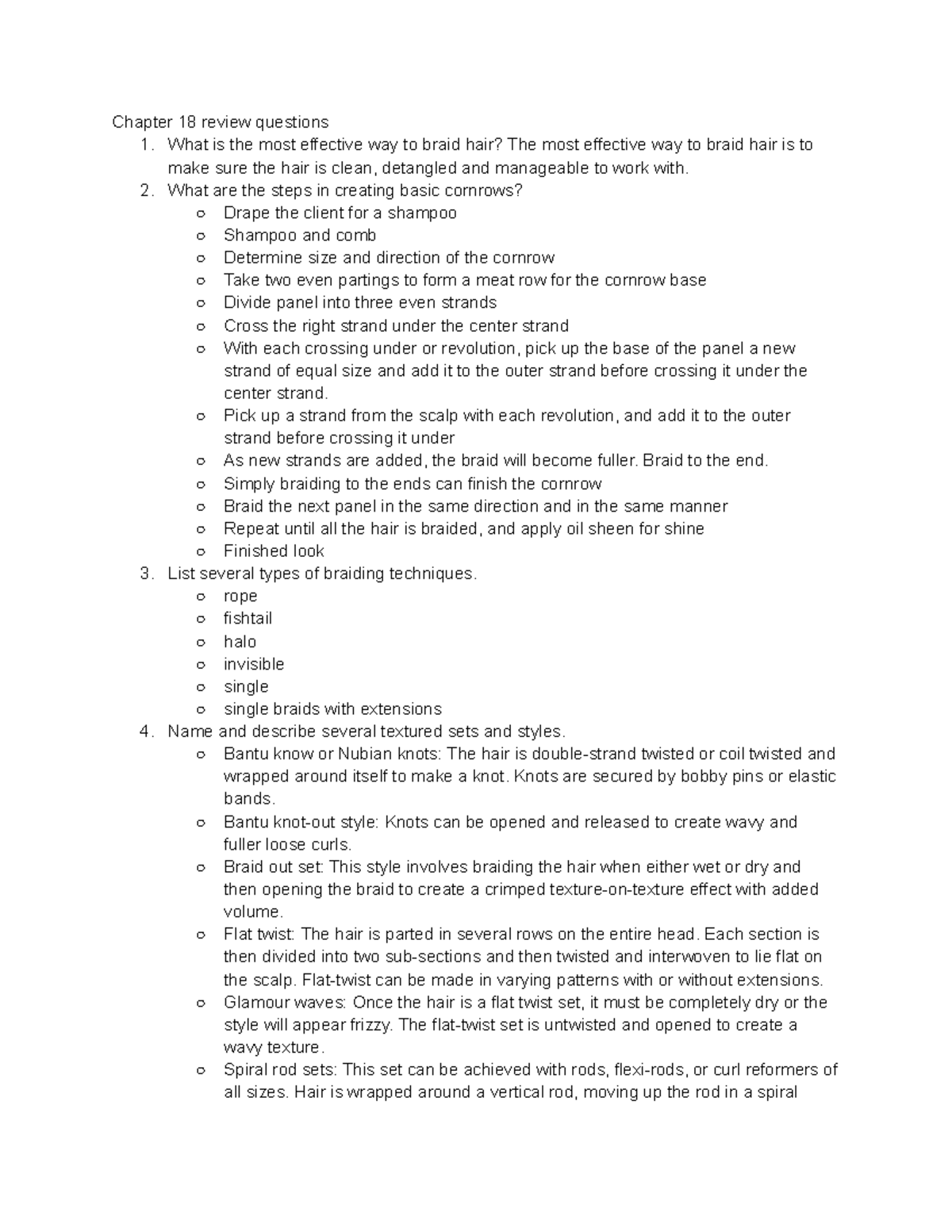 Chapter 18 review - Chapter 18 review questions 1. What is the most ...
