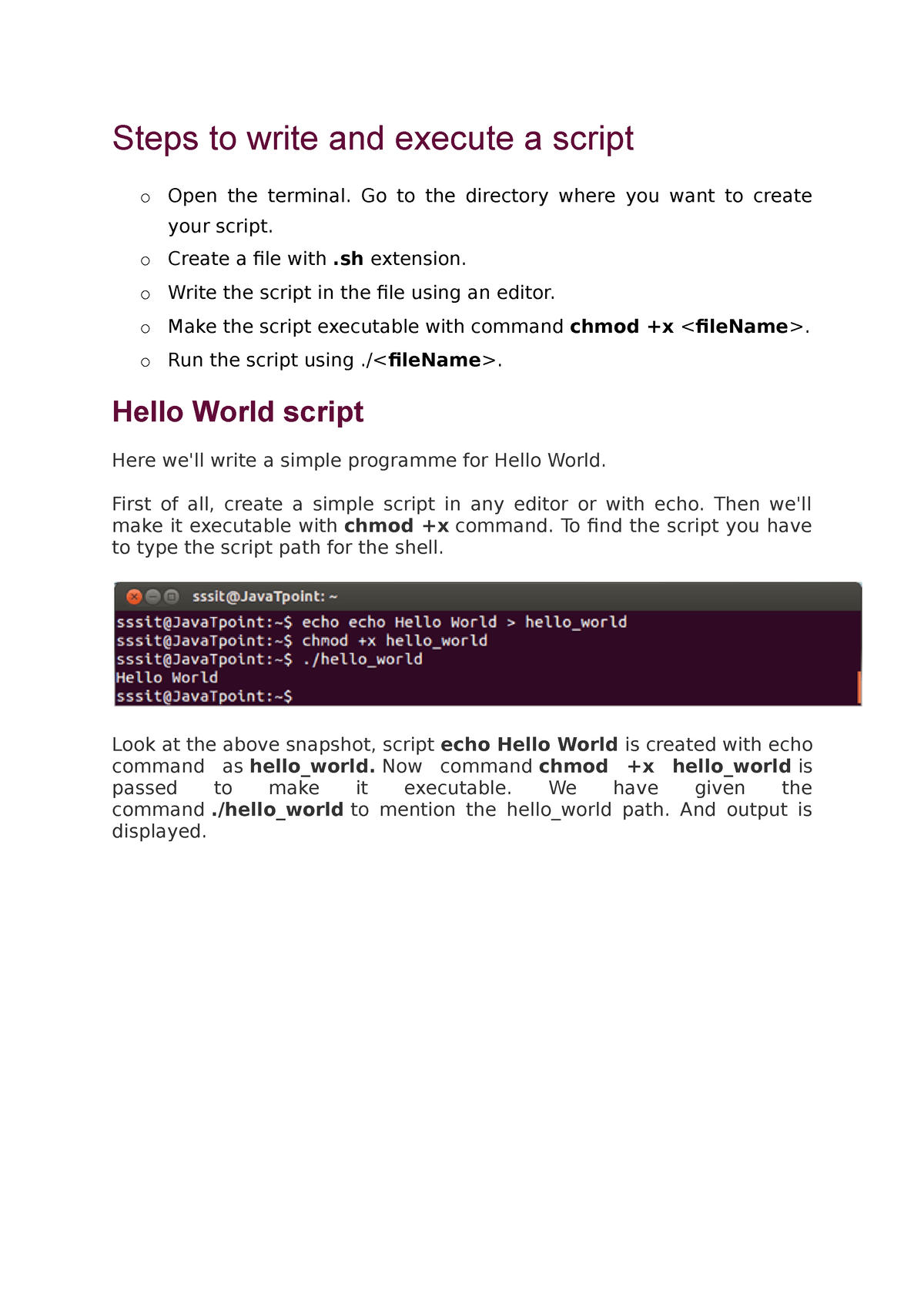 steps-to-write-and-execute-a-script-in-ubuntu-steps-to-write-and-execute-a-script-o-open-the