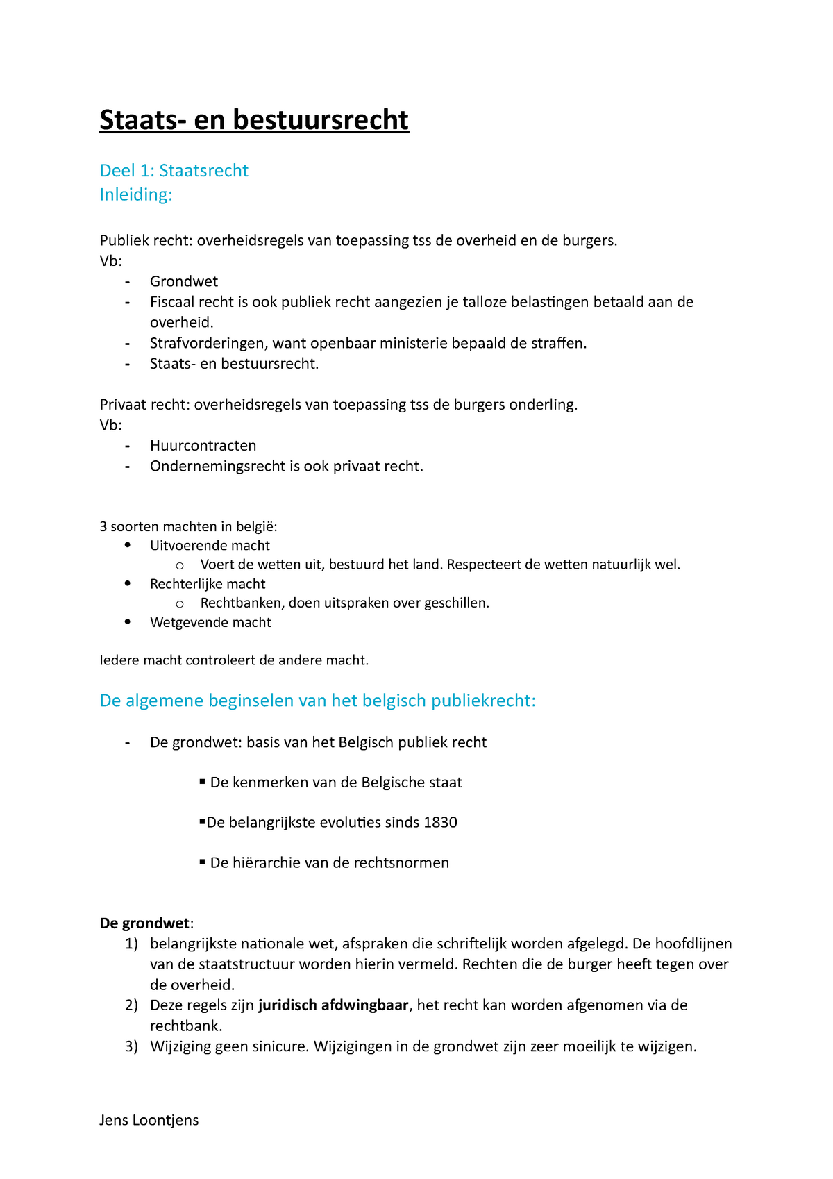 Staats- En Bestuursrecht Notities - Staats- En Bestuursrecht Deel 1 ...