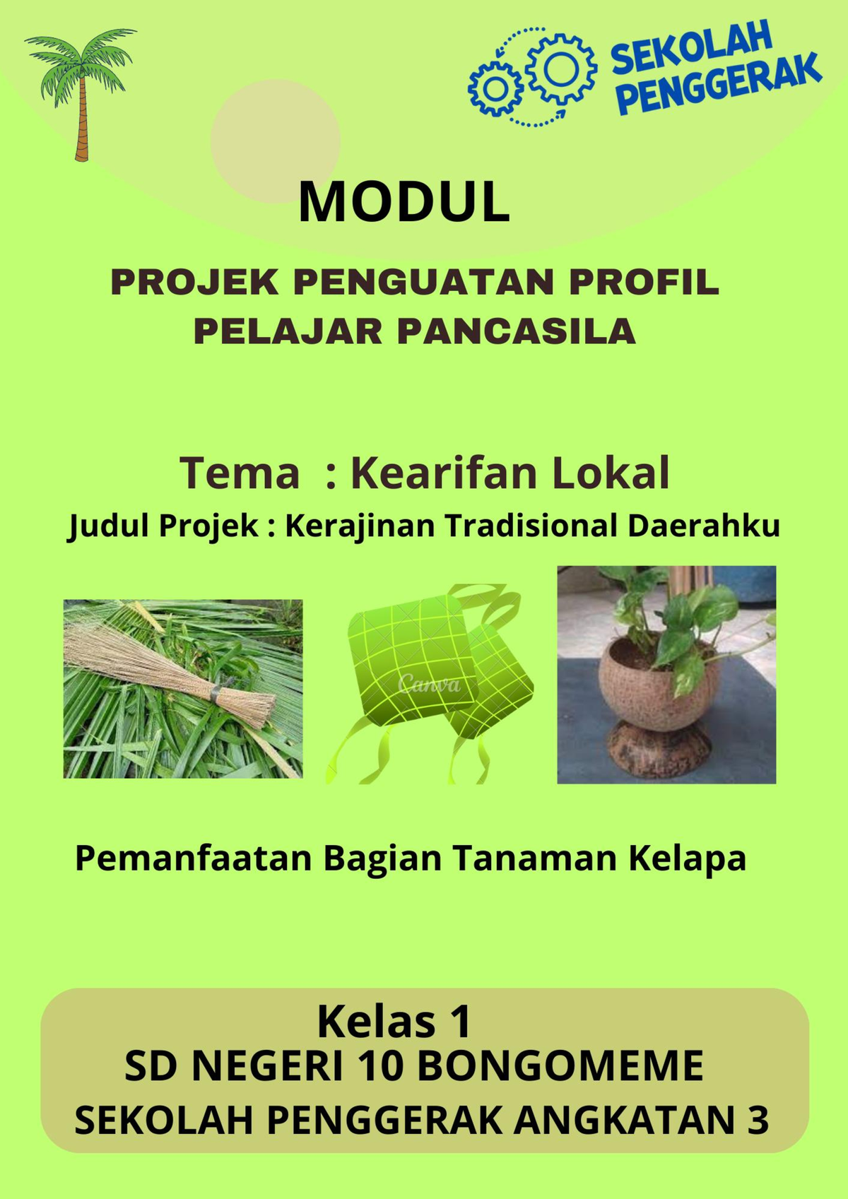 Modul P5 Kelas 1 - Tema : Kearifan Lokal Judul Projek : Kerajinan ...