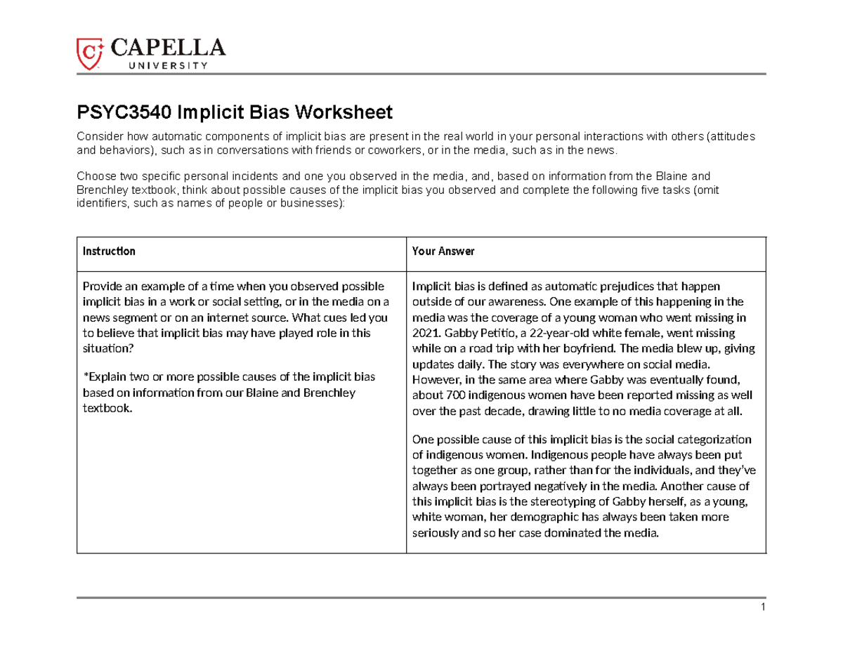 Cf PSYC3540 implicit bias worksheet - PSYC3540 Implicit Bias Worksheet ...