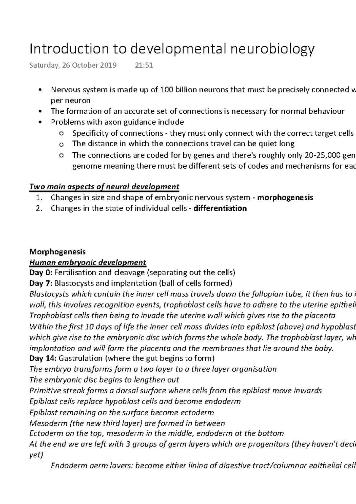 Introduction to developmental neurobiology - Nervous system is made up ...